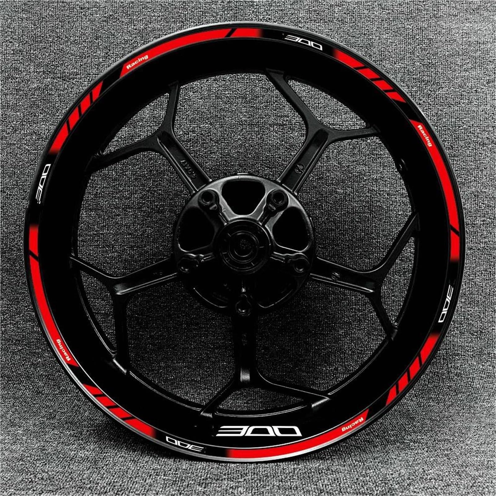 Motorcycle Wheel Hub Decal Front and Rear Rim Reflective Sticker for Kawasaki for Z250 for Z300 for Z400 for Z650(Color14)