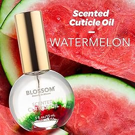 Blossom Cuticle Oil for Nails, Hydrating, Moisturizing, Scented Nail Oil Cuticle Care, Infused with Real Flowers, Made in USA, 0.5 fl. oz, Amazon Exclusive, Watermelon