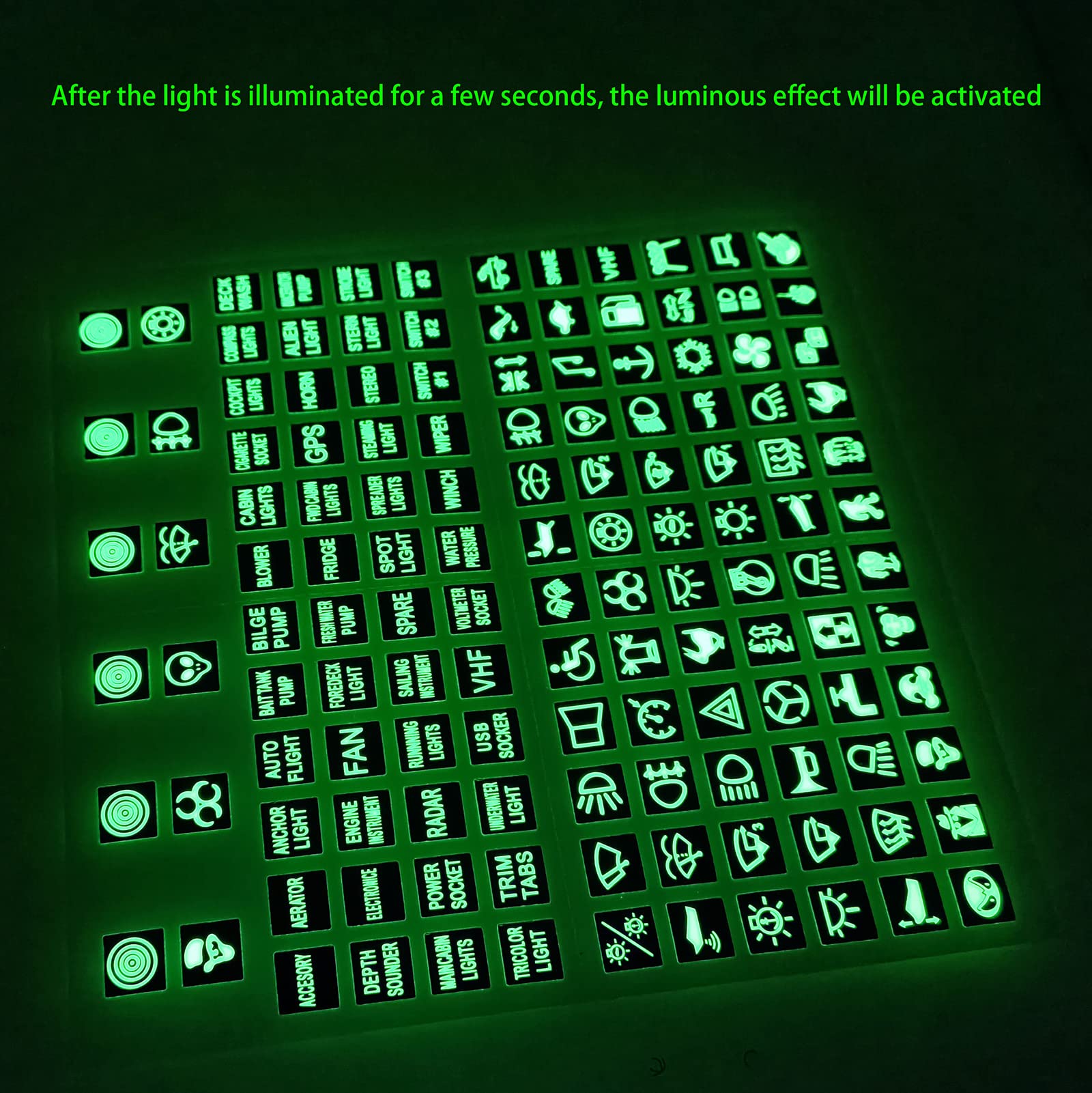 Amazon.com - Rocker Switch Label Decal Set OZXNO Night Glow