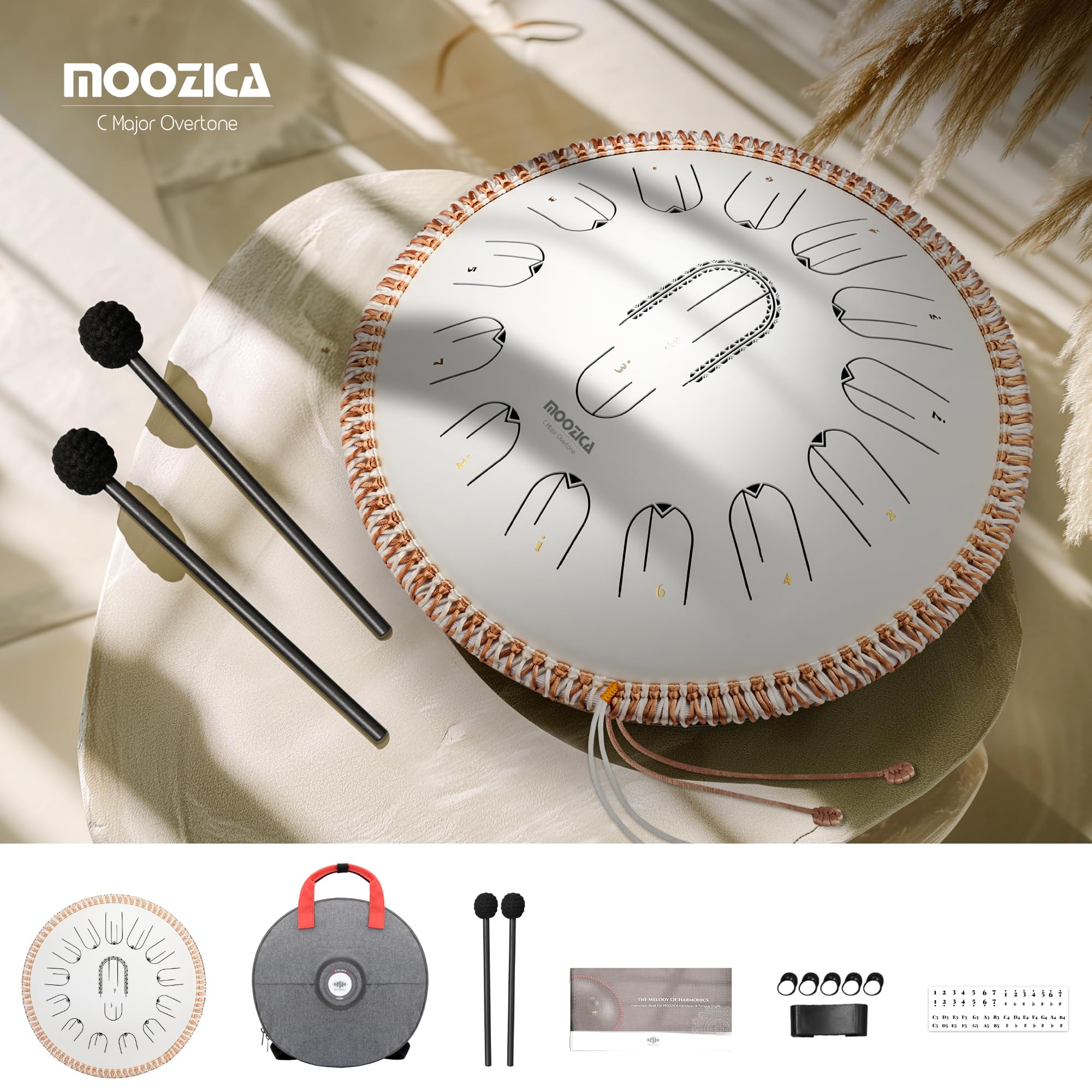 MOOZICA ハンドパン 15インチ Cメジャー スチールタングドラム Amazon | MOOZICA ハンドパン 15インチ Cメジャー スチール