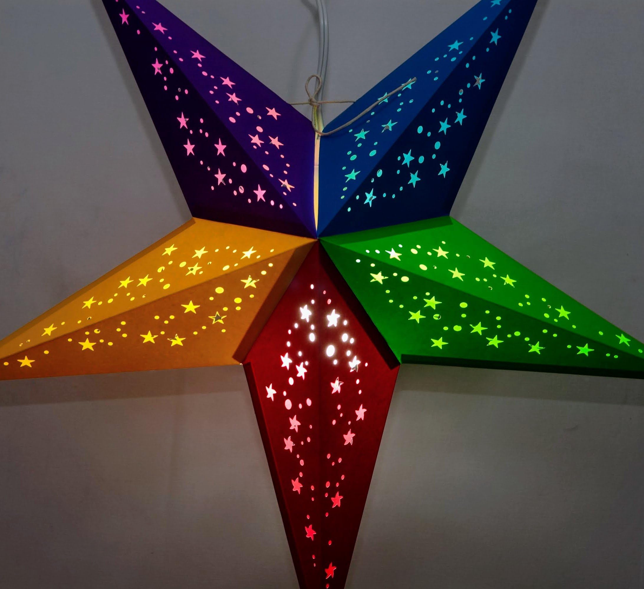 Constellation 5 Point Paper Star Lantern (Multi-Colored) by UMTA