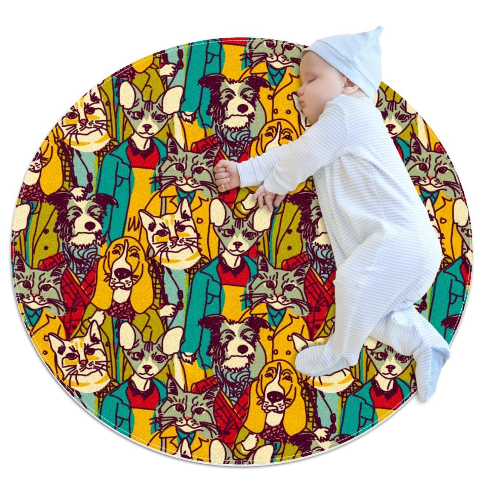 Tapis de salle de bain à imprimé animalier pour chambre enfant
