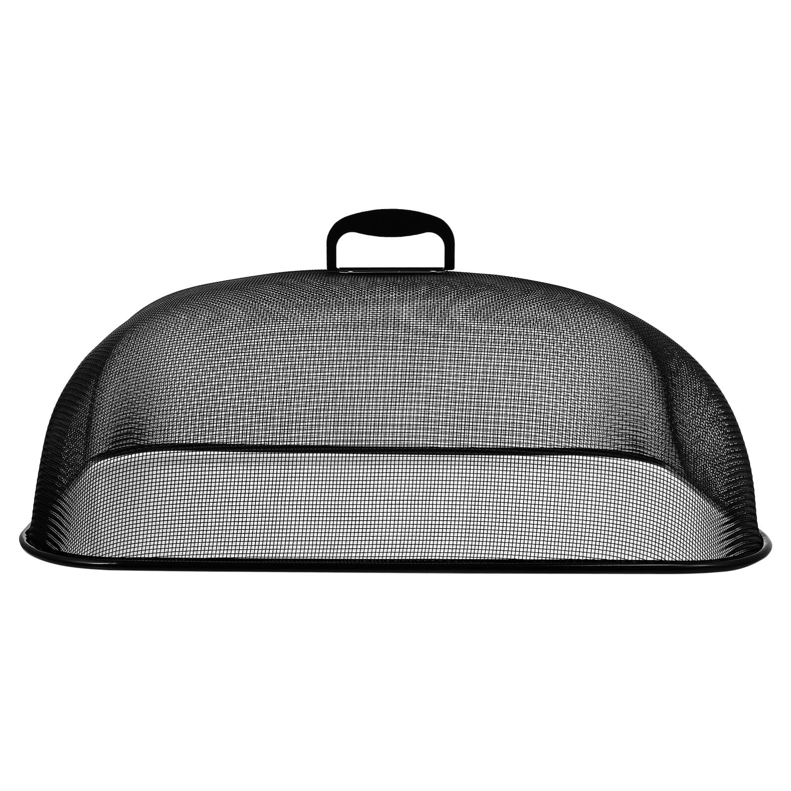 Luxshiny Metal Mesh Food Covers Outdoor Mesh Food Tents Large Screen Plate Covers for Dinner Plates Reusable Fruit Picnic Food Umbrella for Table BBQ Camping Black