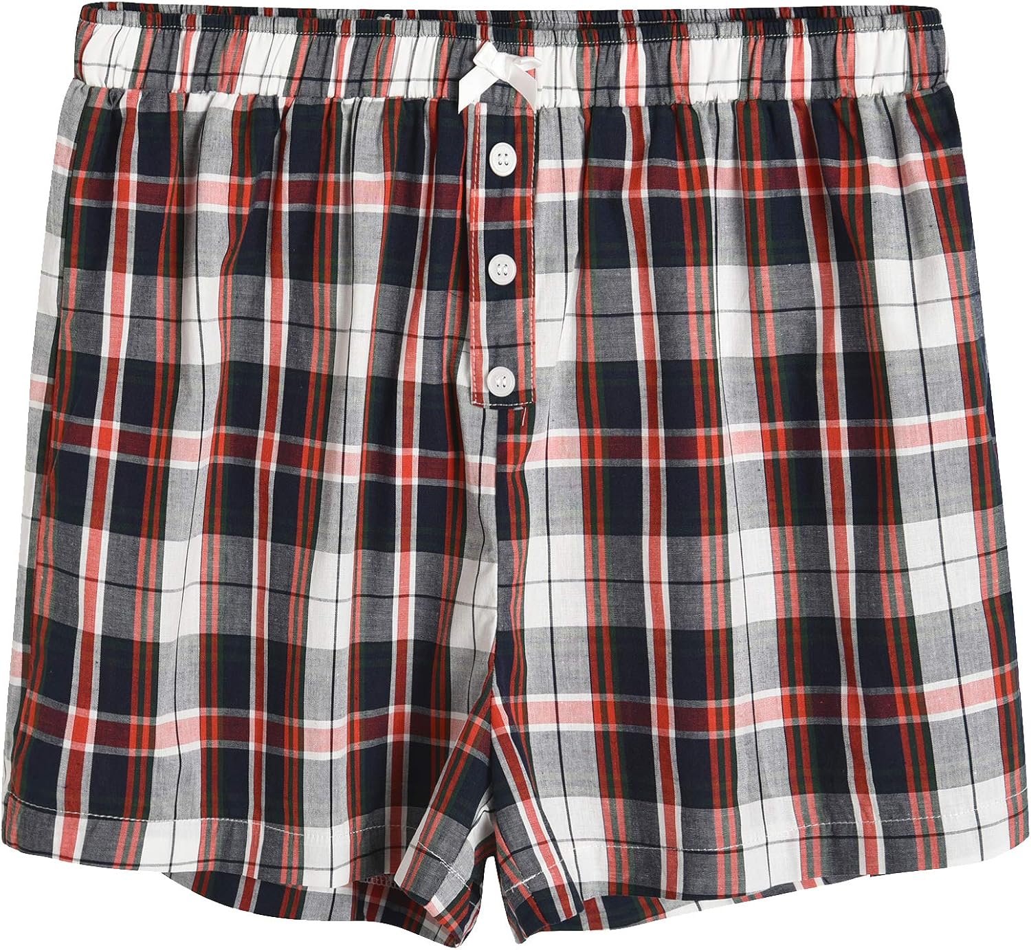 Latuza Women's Sleepwear Cotton Plaid Pajama Boxer Shorts