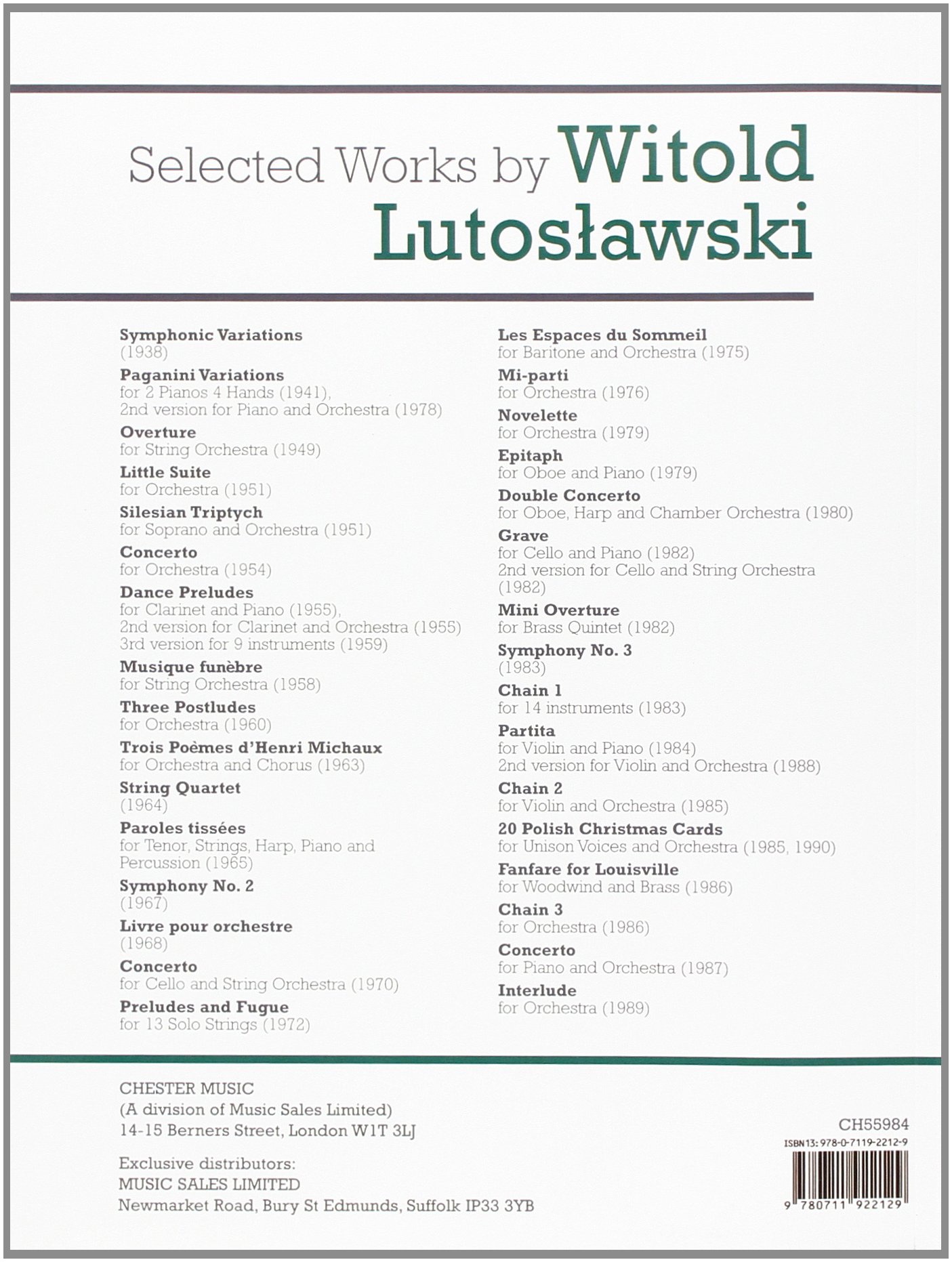Concerto for Piano and Orchestra