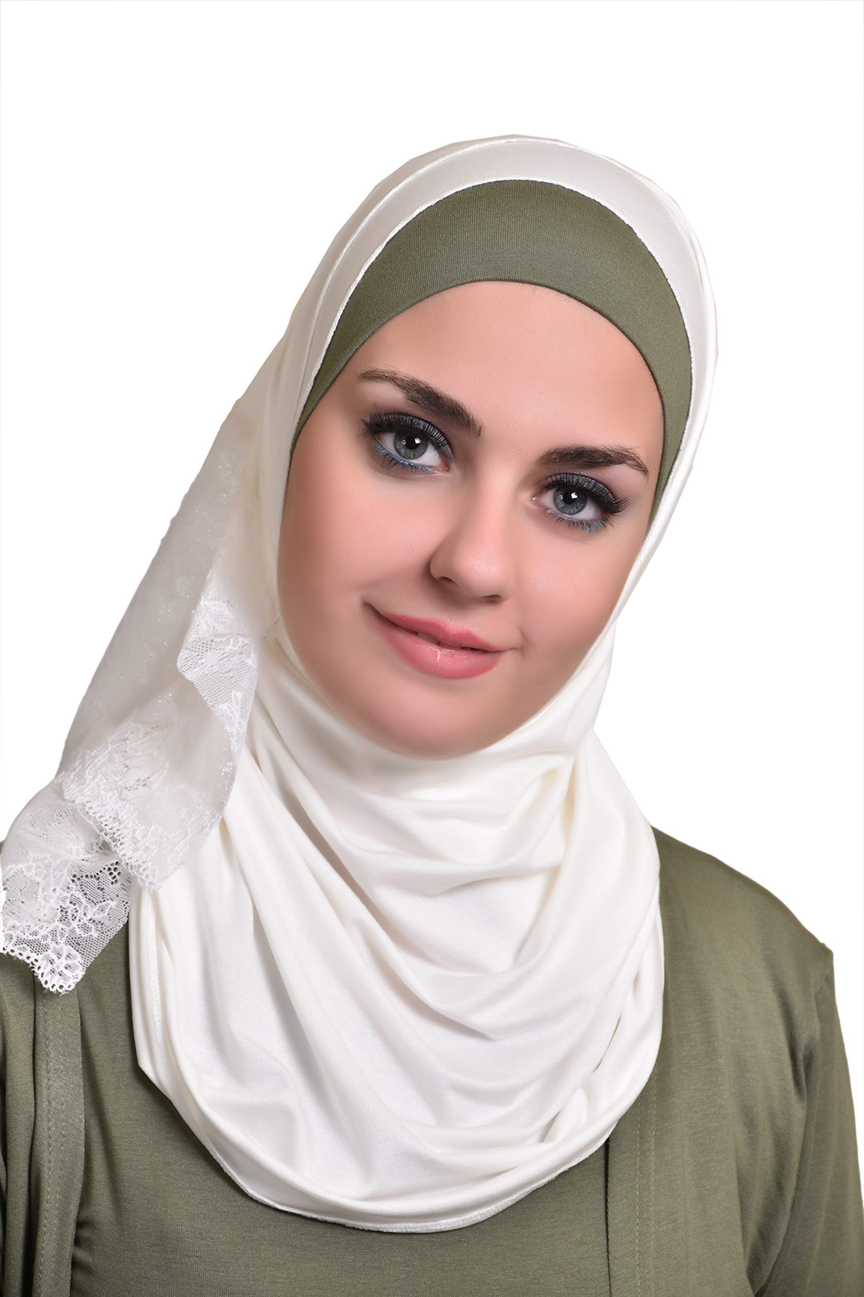 Al Ameera Muslim Hijab Cotton Scarf Shall & Hijab Scarf Cotton Off White