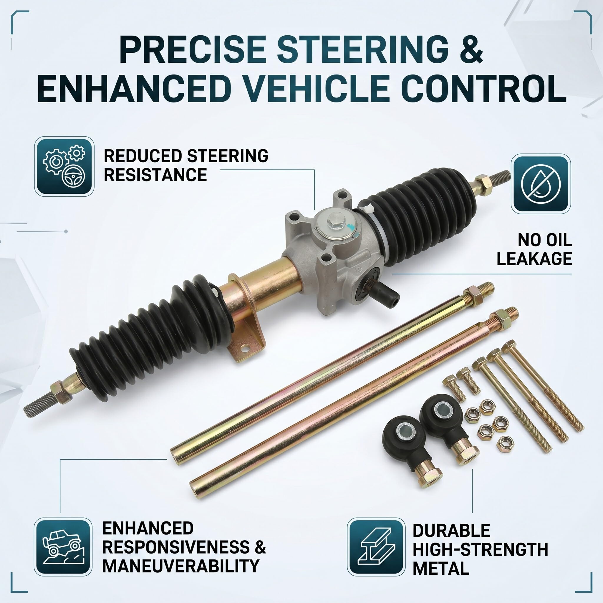 Kit Pignone Cremagliera Sterzo in Metallo Resistente per S 800 EFI 2009 R09VH76AX, Riduzione Resistenza Sterzo per Guida Stabile, Sostituzione Facile per Fuoristrada, Riparazione Off-Road, Uso su