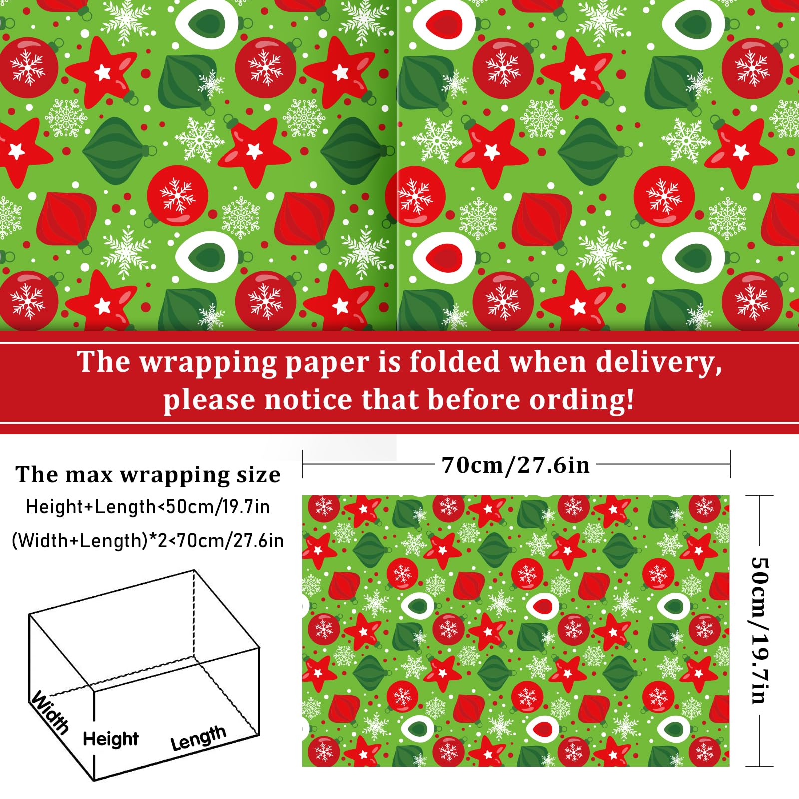amazon-com-whaline-12-sheet-christmas-wrapping-paper-red-green-xmas-tree-holly-jolly-snowflake-gift-wrap-paper-bulk-19-7-x-27-6-inch-christmas-holiday-folded-flat-diy-craft-paper-for-birthday-wedding for Free Printable Wrapping Paper Christmas Amazon.com: Whaline 12 Sheet Christmas Wrapping Paper Red Green Xmas Tree Holly Jolly Snowflake Gift Wrap Paper Bulk 19.7 x 27.6 Inch Christmas Holiday Folded Flat DIY Craft Paper for Birthday Wedding for Free Printable Wrapping Paper Christmas