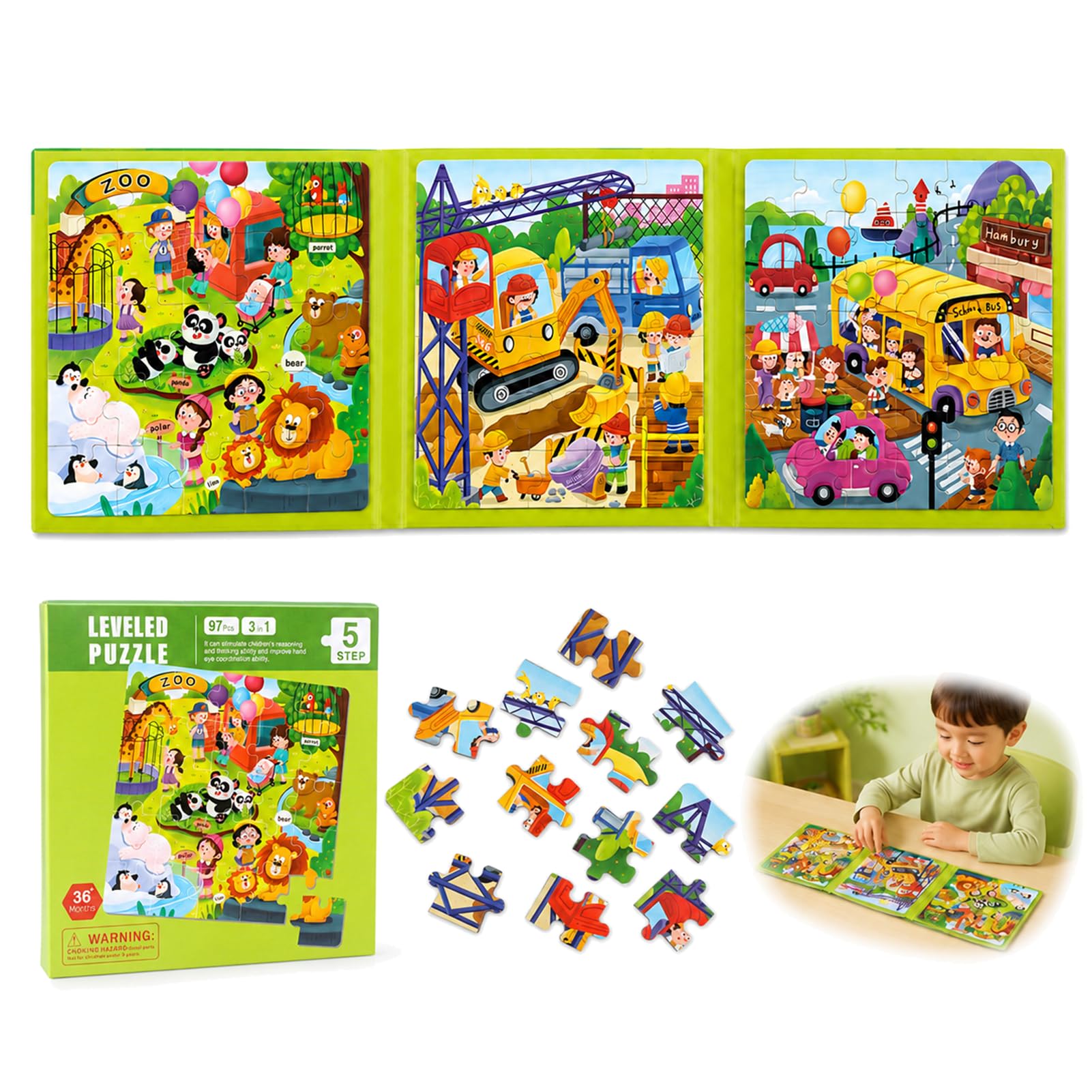 Magnetyczne puzzle 25-30-42 elementów, puzzle dla dzieci od 3 do 6 lat, aktywność w samolocie dla małych dzieci, edukacyjna zabawka podróżna, prezent magnetyczny, gra edukacyjna do wspierania