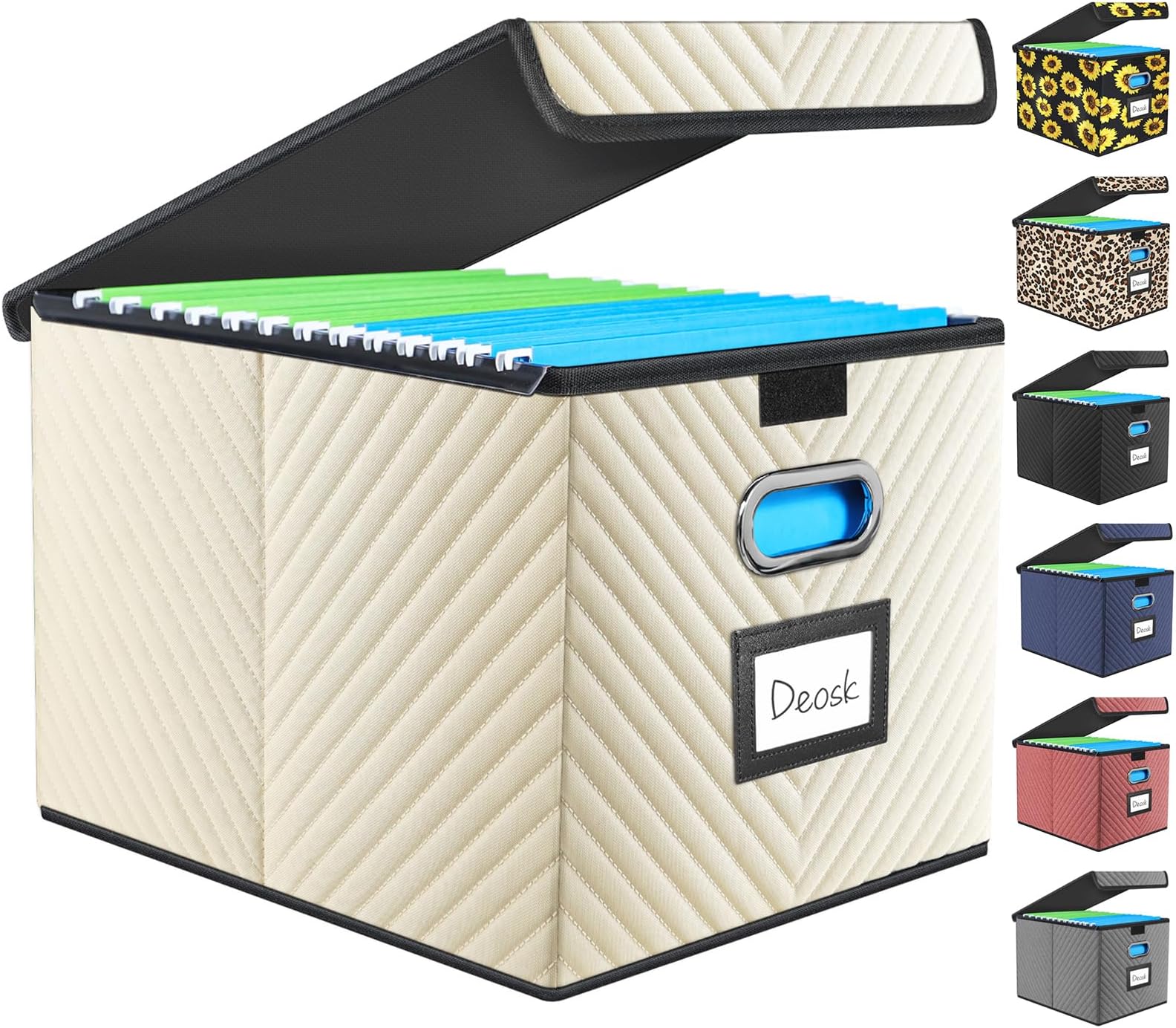 Amazon.com: LavoHome Portable File Storage Organizer Box Heavy Duty ...