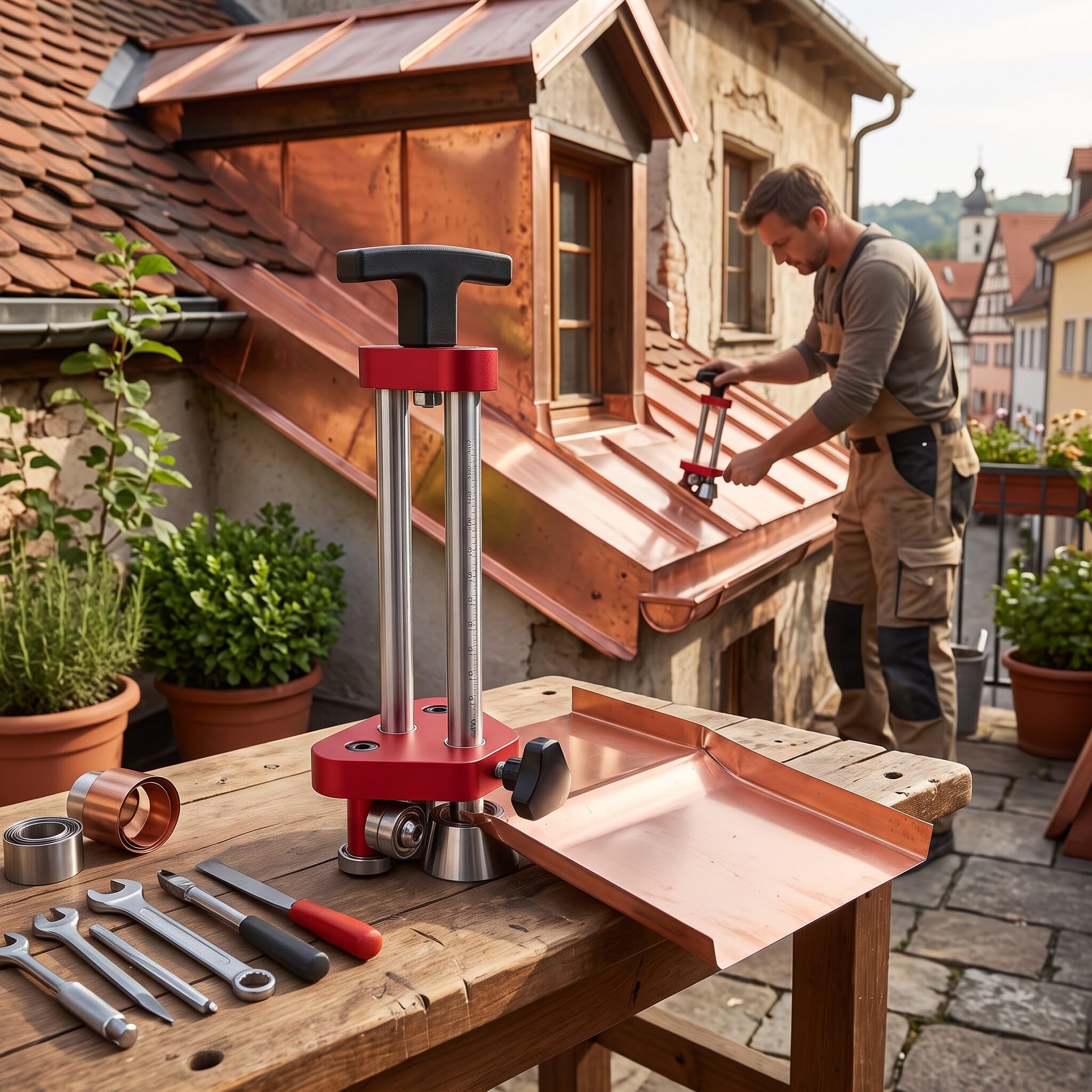 Cocoarm Wałek do Blachy, Stal Wysokowęglowa, Regulowane Narzędzie do Gięcia Blachy Stalowej o średnicy 7–130 Mm Pod Kątem 32–212 Stopni dla Majsterkowiczów i Rzemieślników