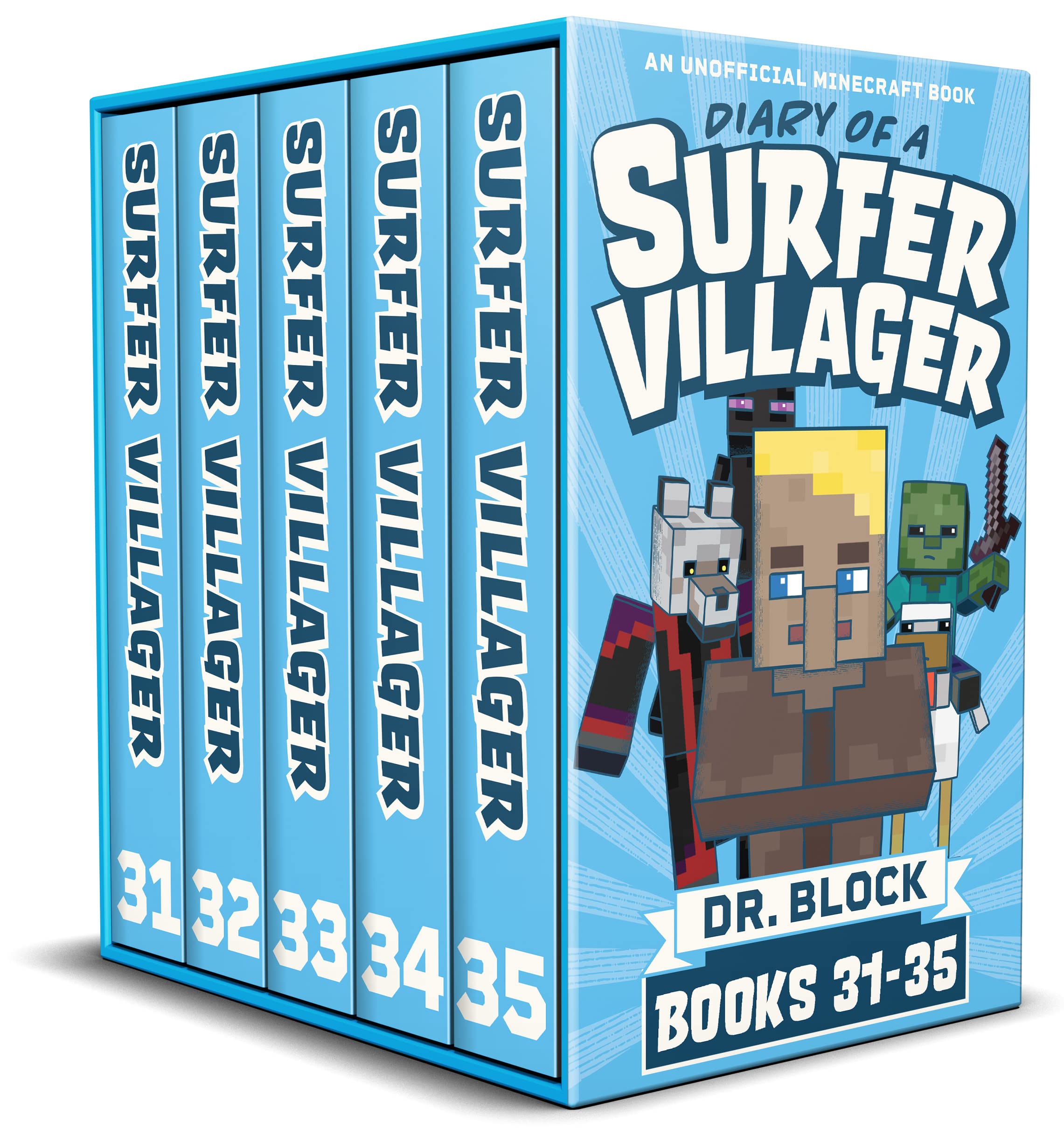 Diary of a Surfer Villager, Books 31-35: (a collection of unofficial Minecraft books) (Complete Diary of Jimmy the Villager Book 7)