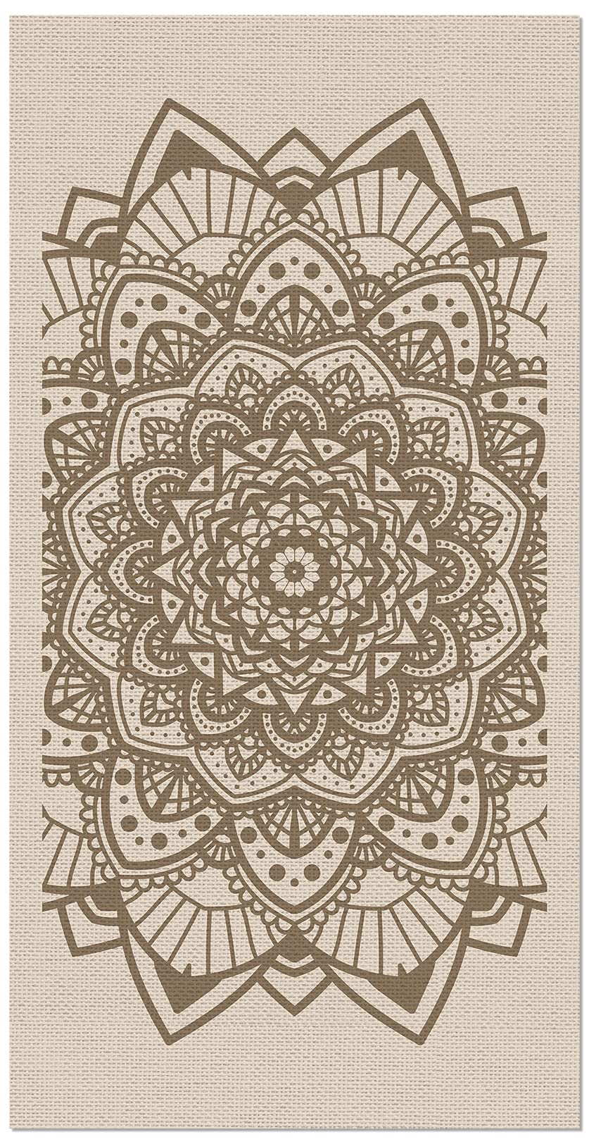 Tapis Vinyle Mandala Marrom 60x100 cm Deco Maison
