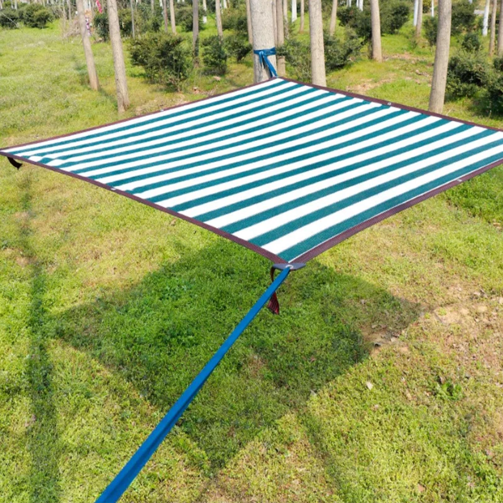 Żagiel zacieniający, zadaszenie podwórkowe, 2x19m, 3x15m, 5x12m, przepuszczalność powietrza i wody, utrzymuje chłód, wentylację, na taras, patio, pergoli, wiatę samochodową (4 x 6 m)