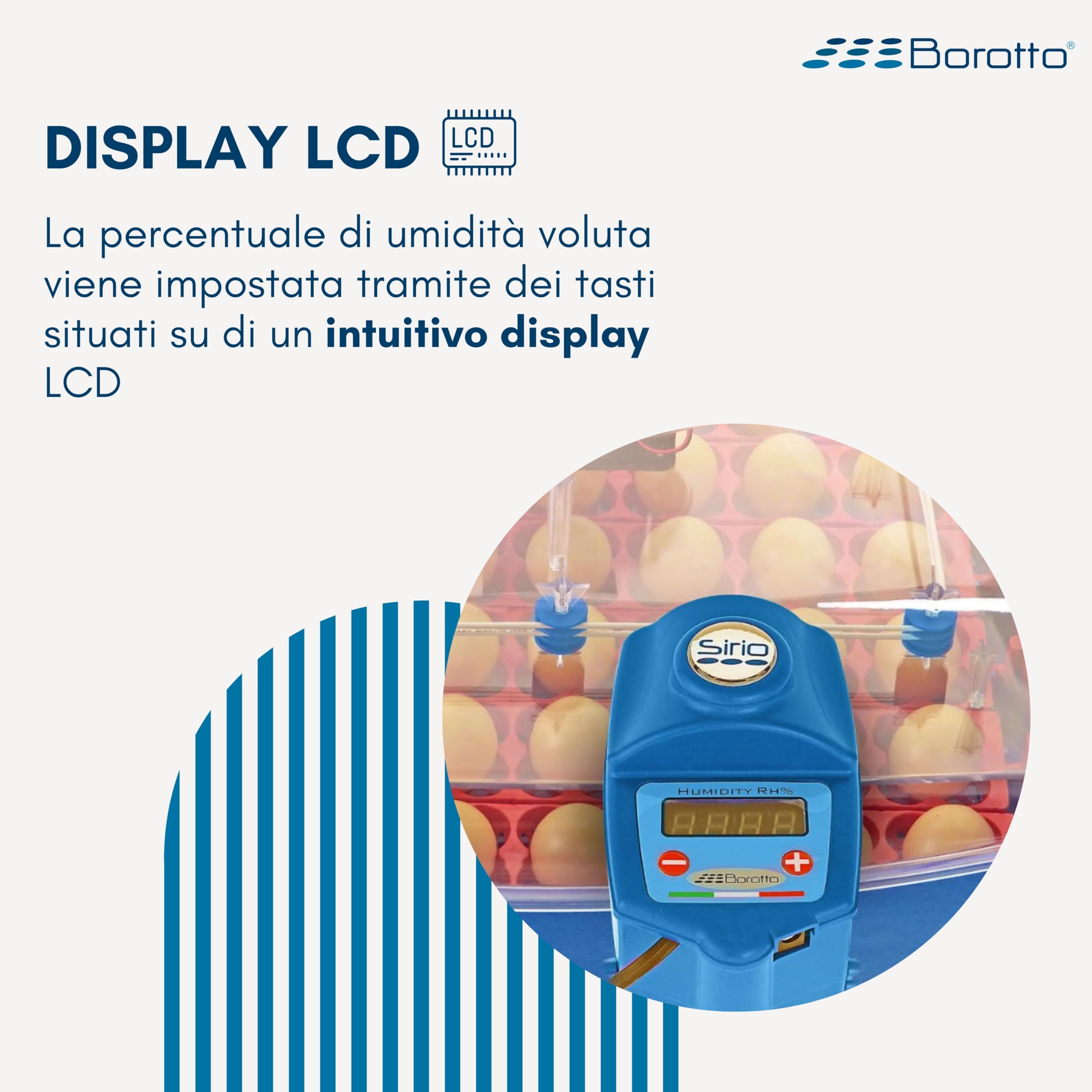Borotto Sirio | Umidificatore Professionale Brevettato e Automatico, con Evaporazione Dinamica, Compatibile con Tutte le Incubatrici per Uova | Made in Italy