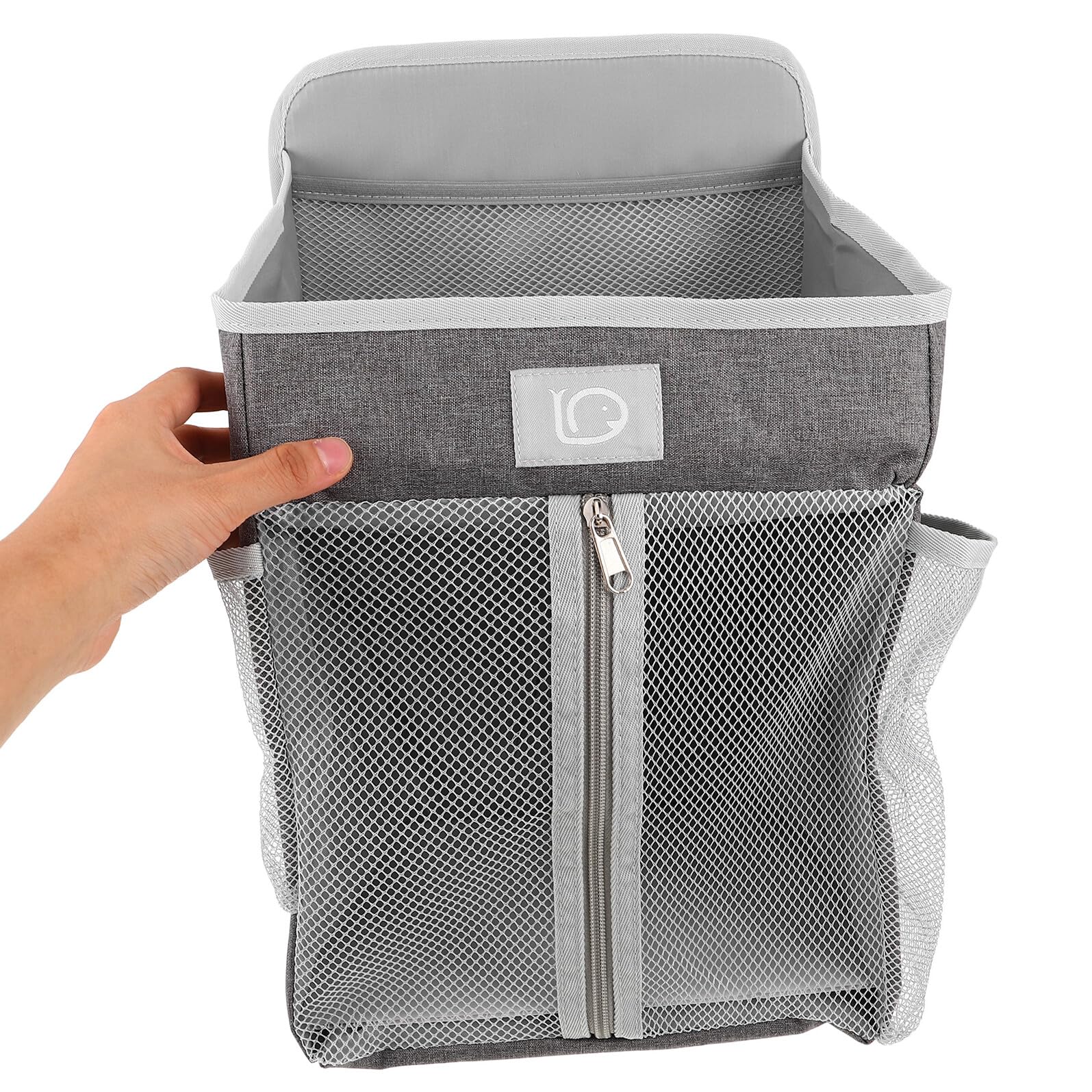 Organizador Colgante para Pañales con Gran Capacidad Tela Transpirable y Lavable Bolsa Multifuncional para Cuna y Cama Ahorro de Espacio para Guardar Accesorios Infantiles