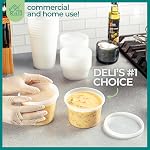 16 Oz Deli Food Containers with Lids - (36 Sets) Airtight Food Storage Takeout Meal Prep Containers To Go with 36 Lids, BPA-Free, Dishwasher, Microwave Safe
