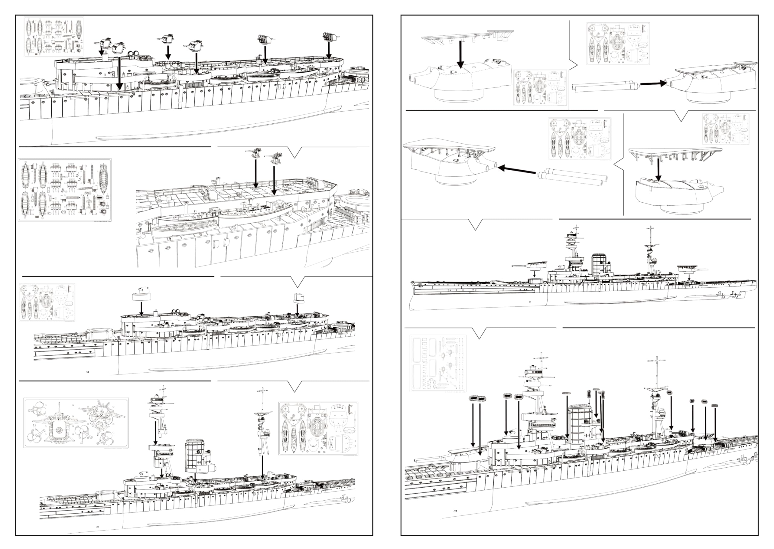 MRY-SFW SSC350594S-A 1/350 zestaw do budowy modelu wojskowego HMS Glorious Battlecruiser Pełny kadłub segmentowy