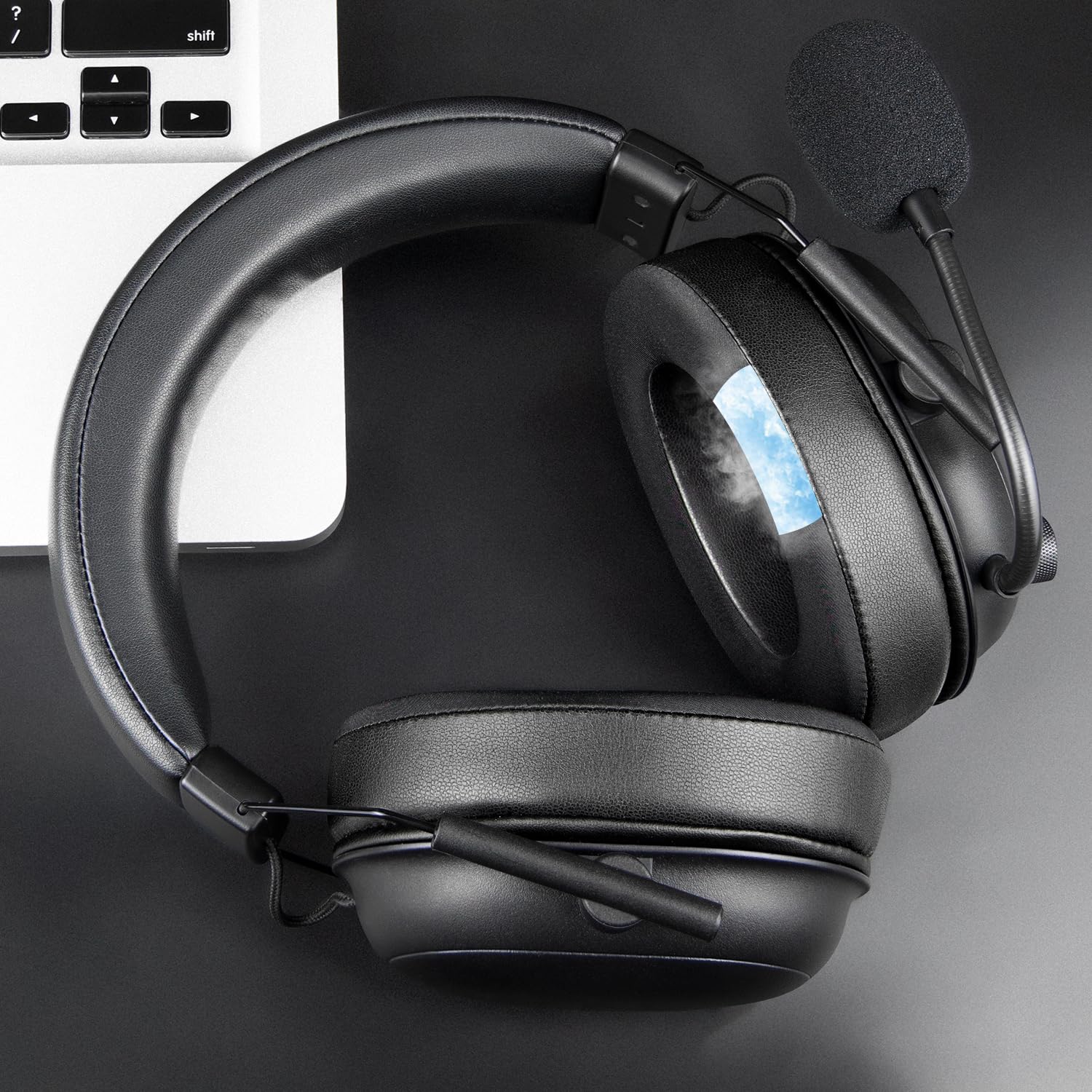 SOULWIT Chłodząco-żelowe wymienne poduszki nauszne do Razer Blackshark V2 X/Blackshark V2 HyperSpeed zestawu słuchawkowego, poduszki nauszne z pianką izolującą hałas o wysokiej gęstości