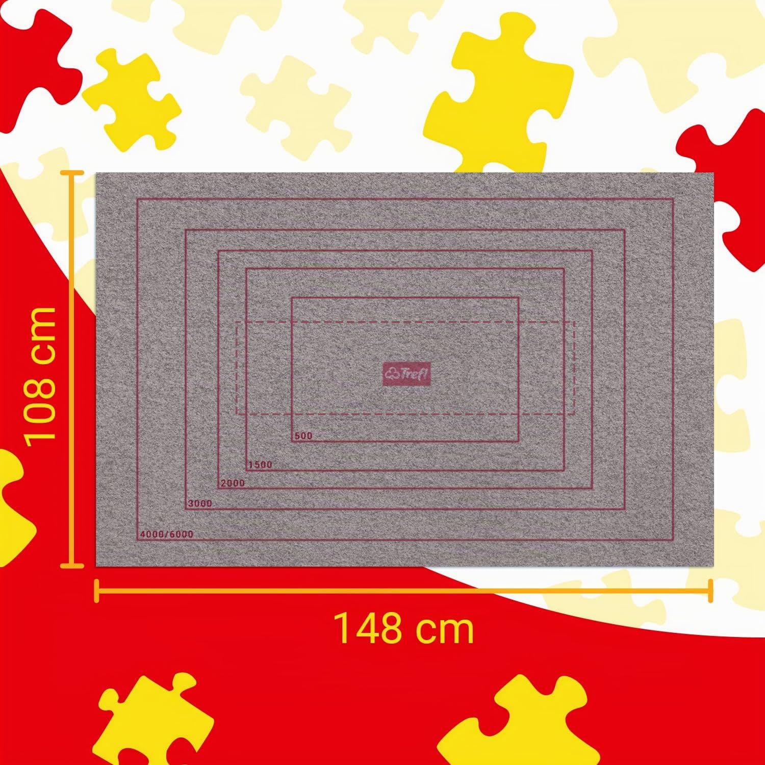 Trefl - Tapis de Puzzle, 500-6000 pièces - pour Le Transport et Le Stockage des Puzzles, Grande Taille, pour Les Puzzles jusqu'à 136x96 cm de Taille
