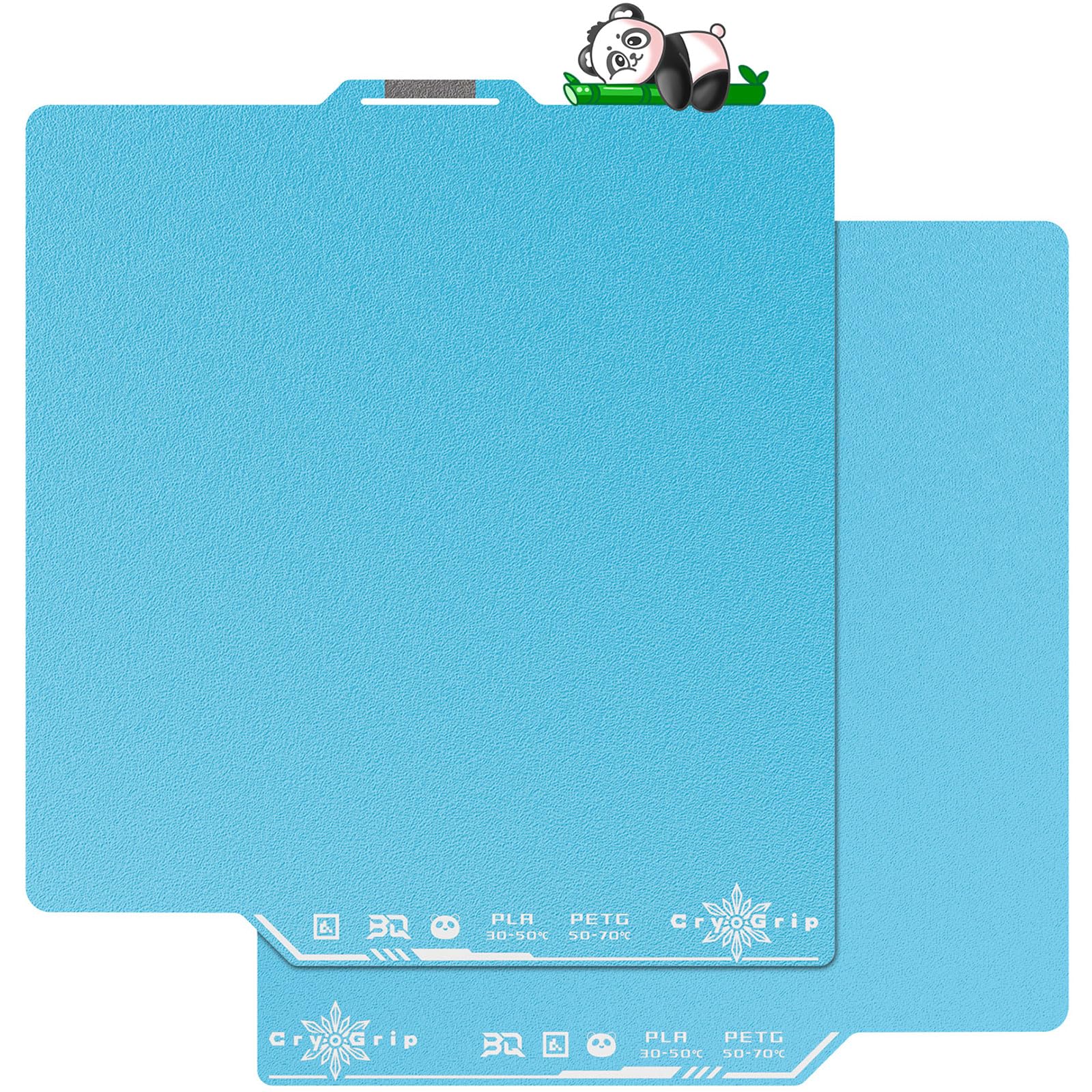 BIQU CryoGrip Pro Frostbite Cold Build Plate for Bambu-Lab P2S P1S P1P X1C X1E A1 3D Printers, Super-Tack Spring Steel Sheet, 257x257mm, Room Temperature Printing, Double-Sided, 1 Piece