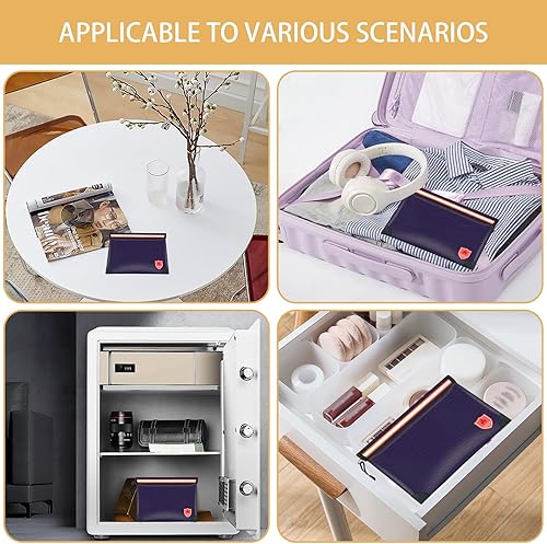 Miniatura 6 de Bolsa de documentos ignífuga 2200F5200F, 11×7.8 pulgadas con cremallera y tira reflectante, aislamiento térmico ignífugobolsa impermeable para