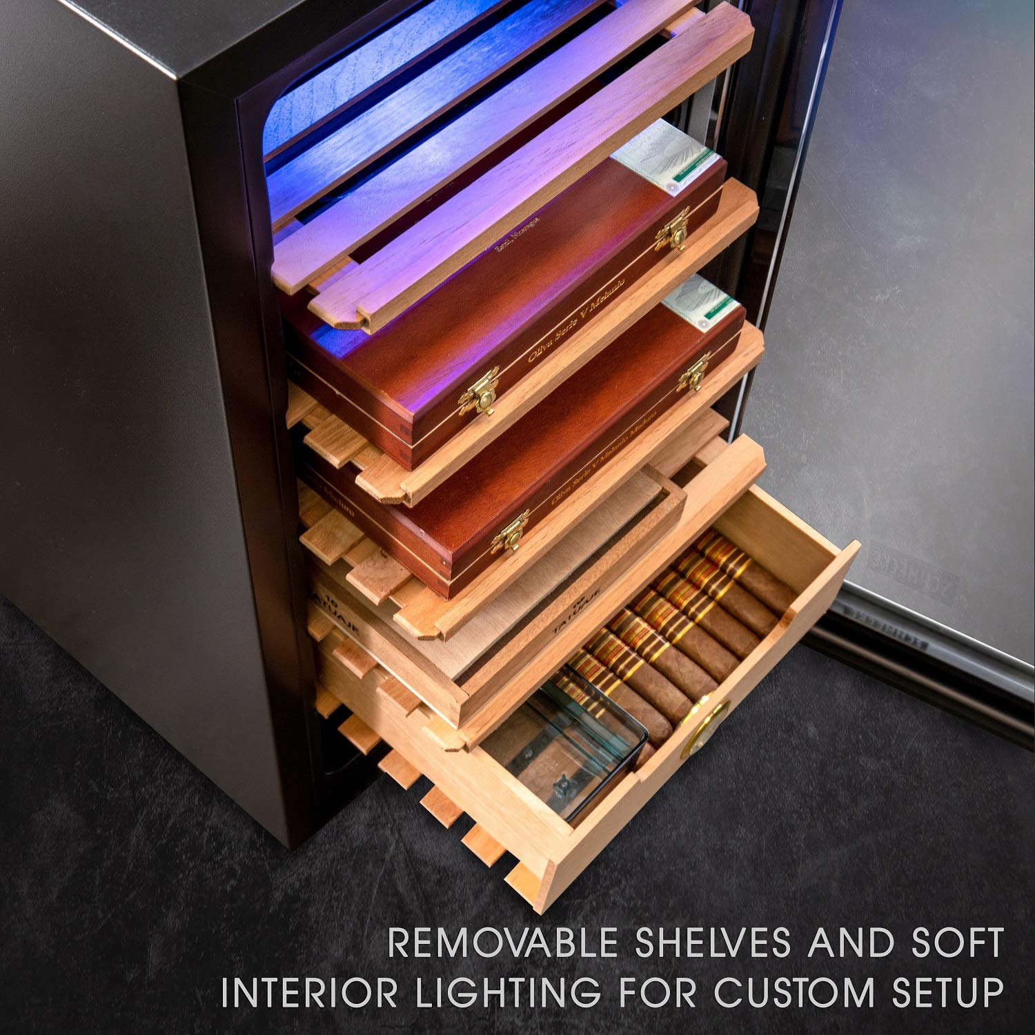 Schmécké 400 Cigar Thermoelectric Cigar Cooler Humidor with Stainless