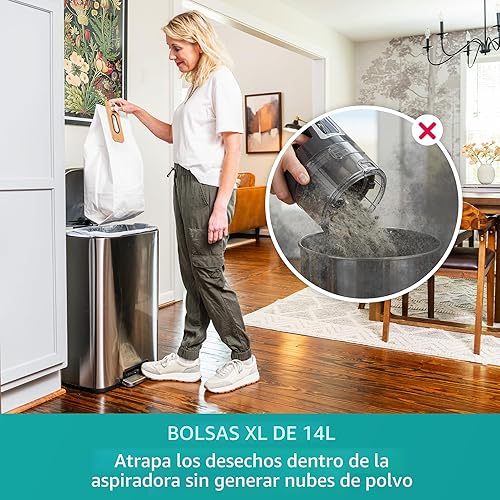Miniatura 3 de Kenmore BU1001 Serie B200 - Aspiradora comercial ligera de 14 litros de capacidad, con faro LED y ajuste de 2 velocidades, potente succión para