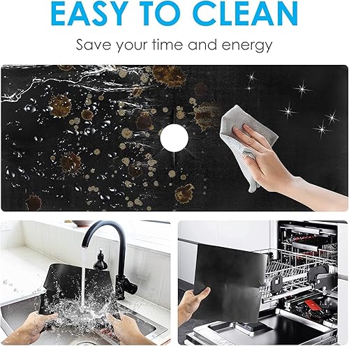 Miniatura 4 de Cubiertas para quemadores de estufa de gas, protector de estufa reutilizable para estufa de gas de 0.012 in, cubiertas de quemador de estufa de gas,