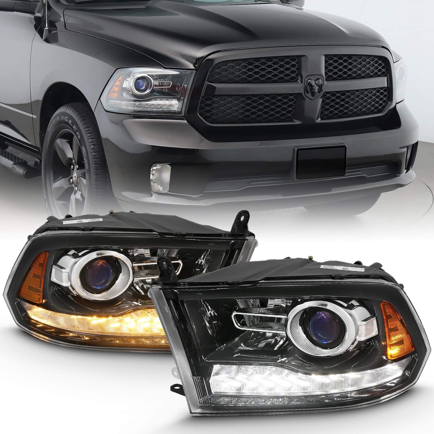 ANZO USA 111439 Projector Headlamps Fits Dodge Ram 1500