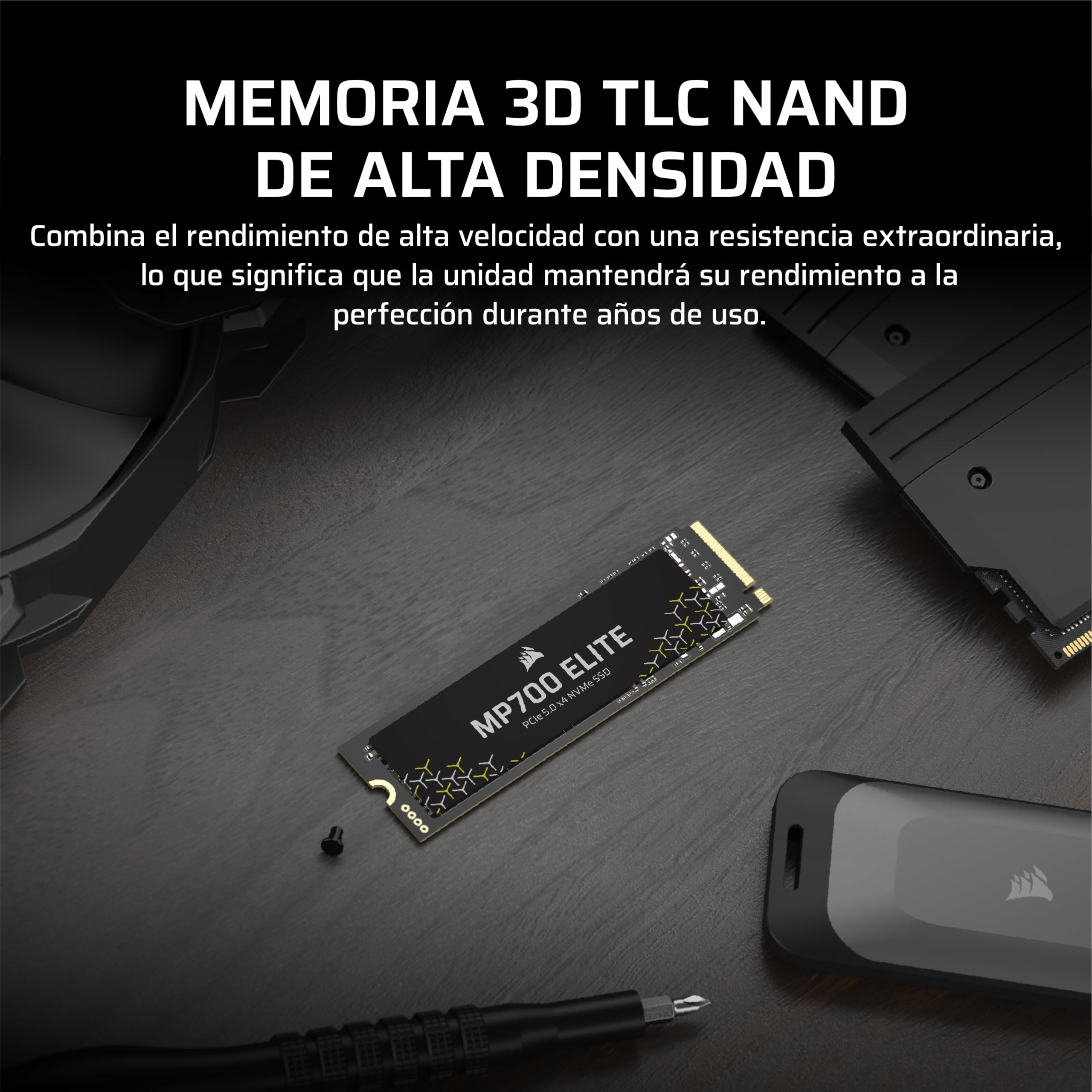 Corsair Mp700 Elite - Ssd - 2tb - Intern - M.2 2280 - Pci Express 5,0 X4 (nvme) (cssD-F2000gbmp700enh)