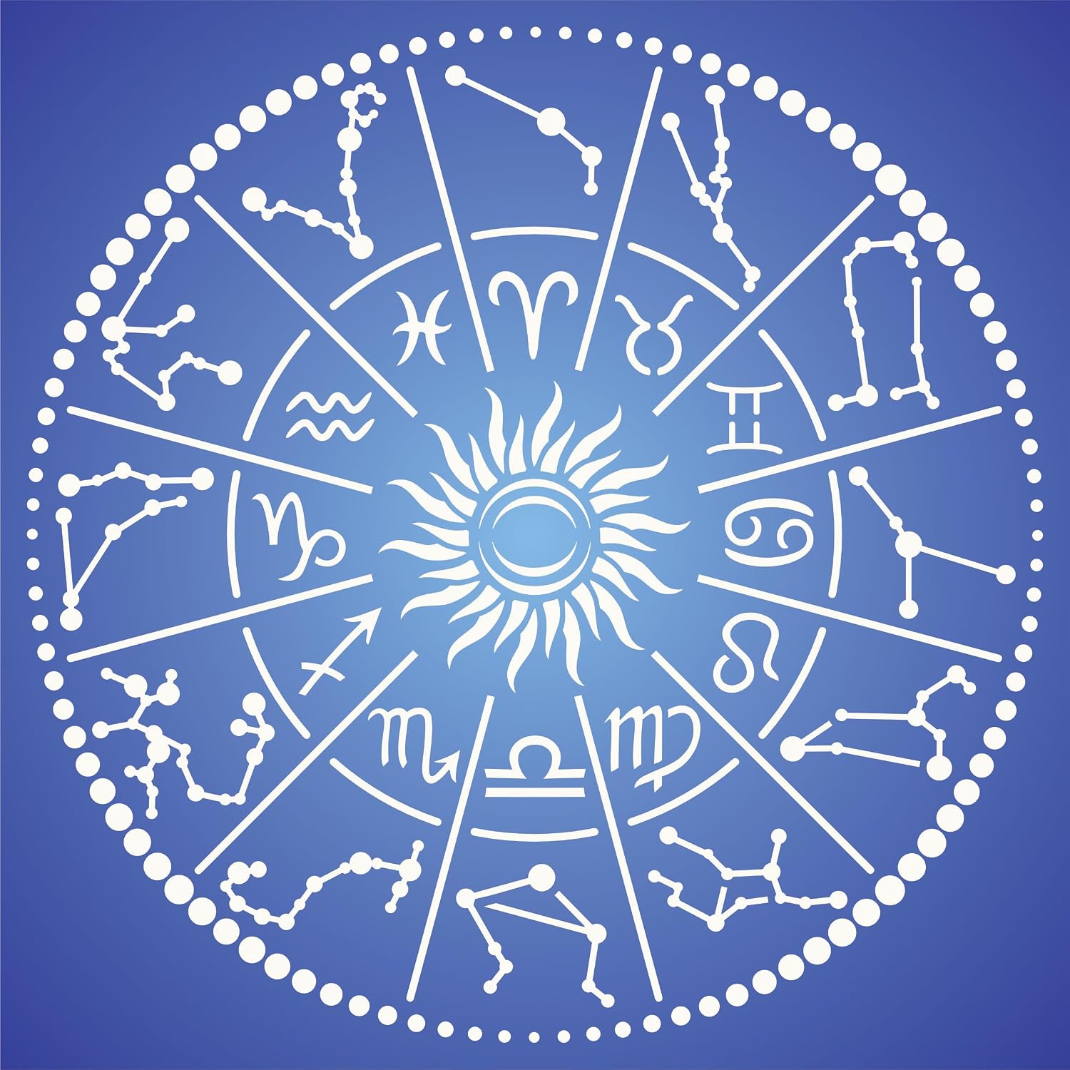Stencils for Walls: Constellation Zodiac Stencil – Reusable Mylar Design for Painting or Tracing