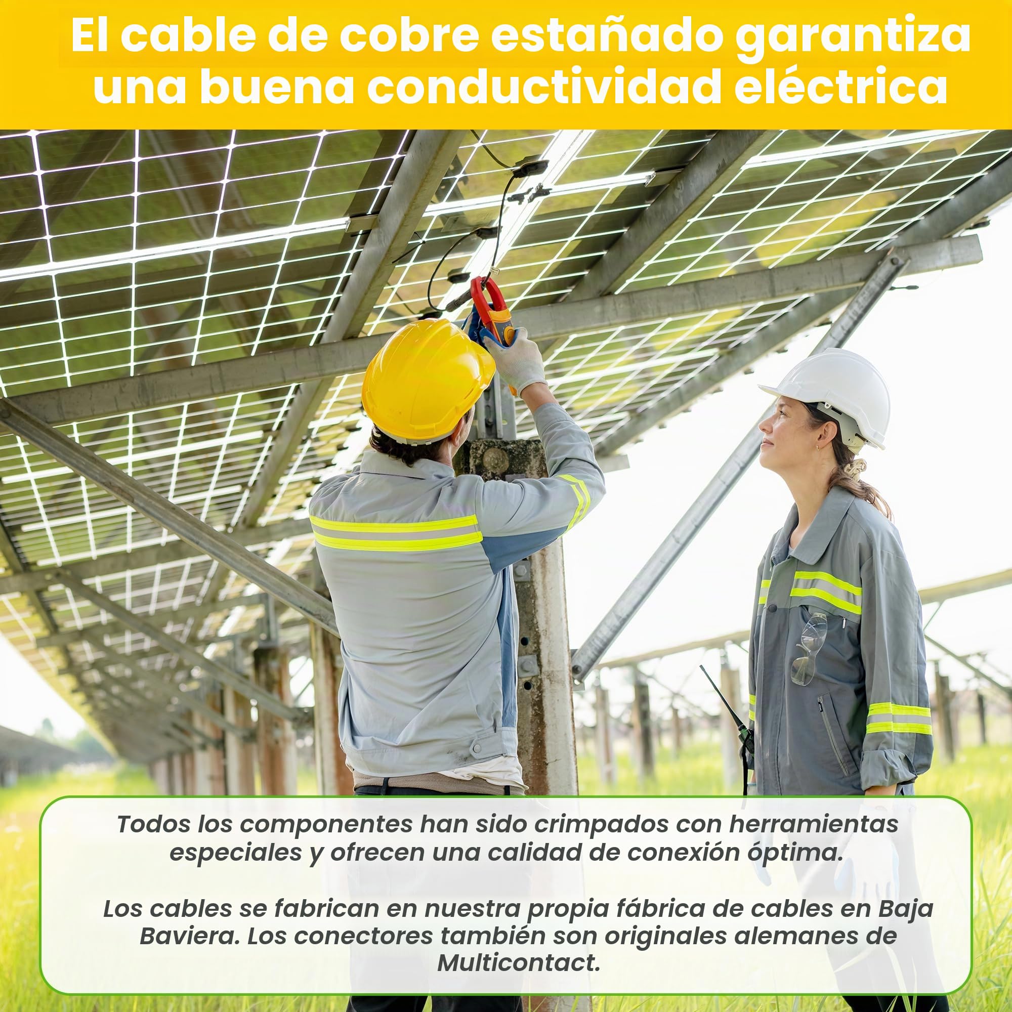 Offgridtec Cable solar de 2 x 6 mm², cable fotovoltaico de dos hilos para sistemas solares, diseño flexible y separable, conductor de cobre estañado con aislamiento XLPO, cable de alimentación CC