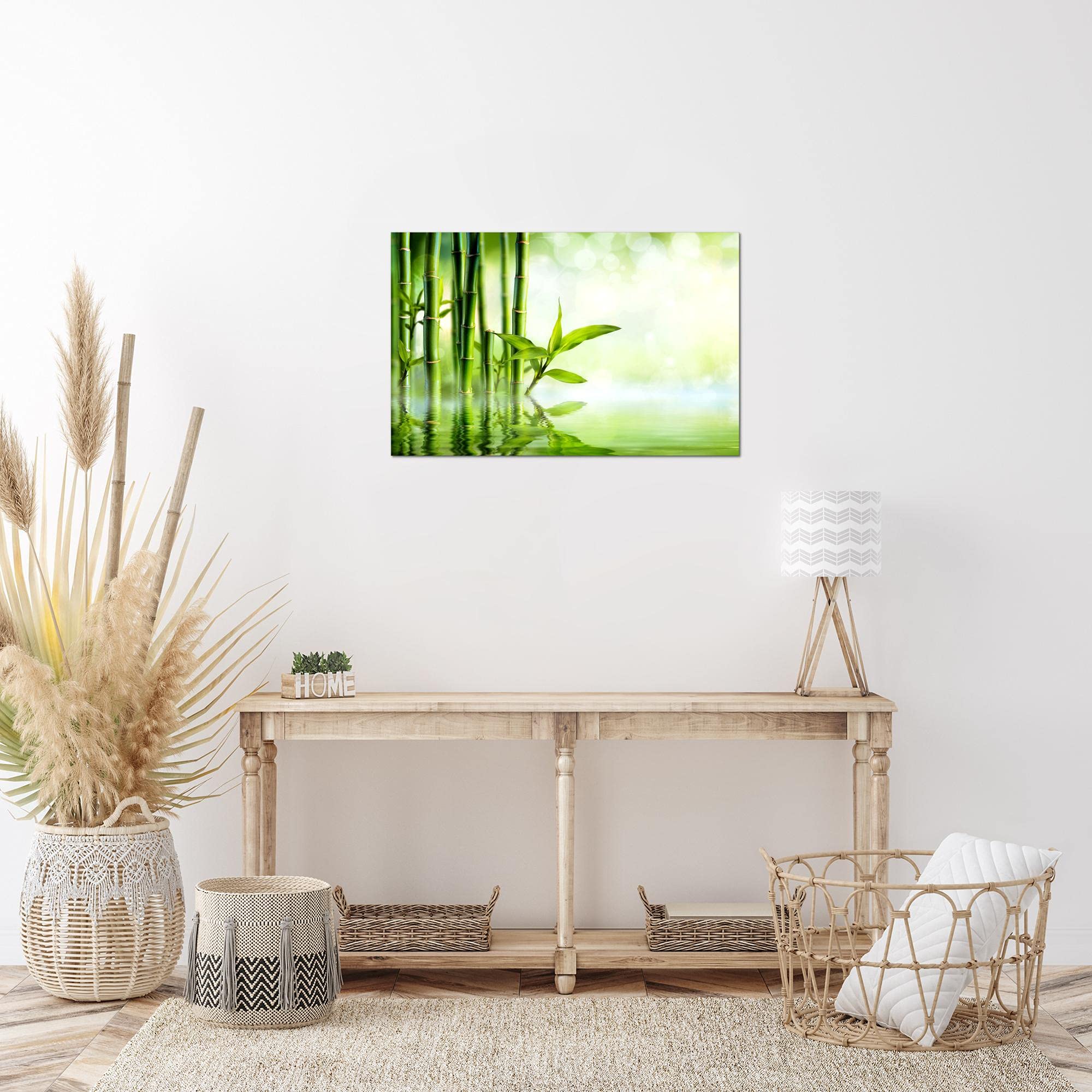 Peinture Murale Bambou Moderne - Runa Art - Décoration Salon Chambre Feng Shui
