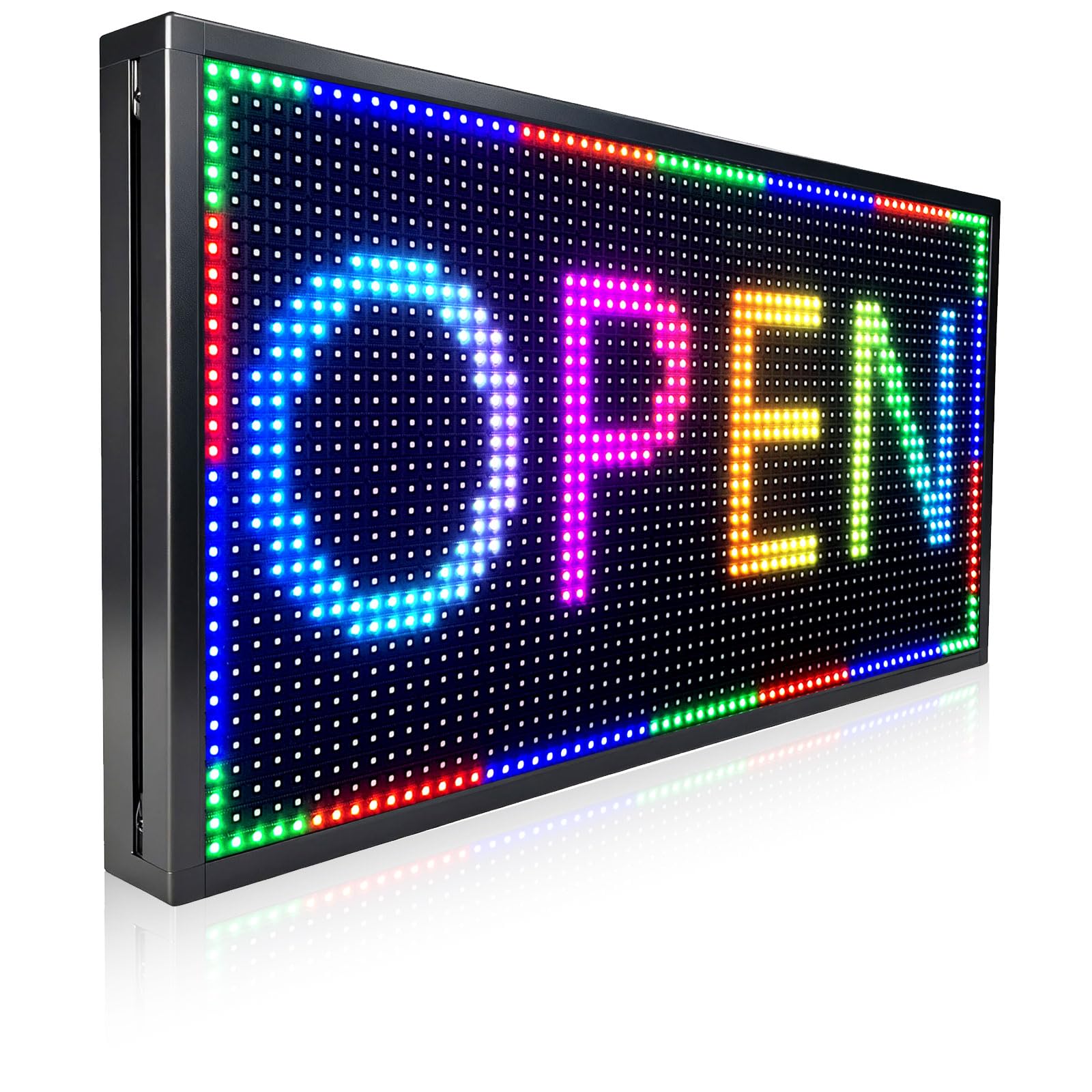 Programmable Led Sign Outdoor Digital Signs For Business Scrolling Electronic Message Board Wifi Control Display Screen Panel Custom Full Color Advertising P10(26" * 14")