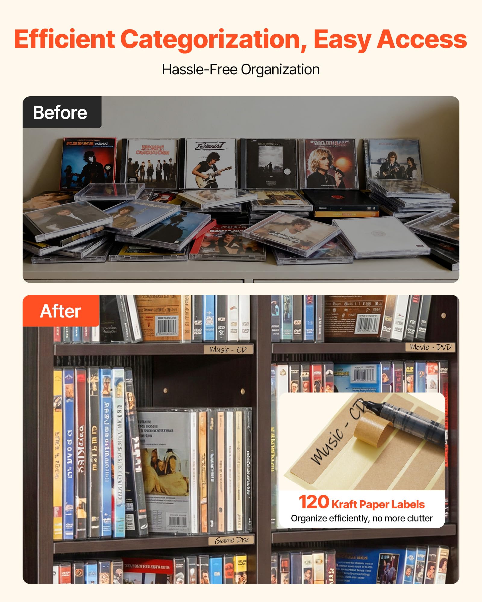 VEVOR Medienregal, 8-lagiges CD-Regal, 559x222x1295 mm, Multimedia-Aufbewahrung für CDs, DVDs, Bücher & Spiele, Raumteiler Schrank mit 16 Fächern für Wohnzimmer, Homeoffice, Aufnahmeraum
