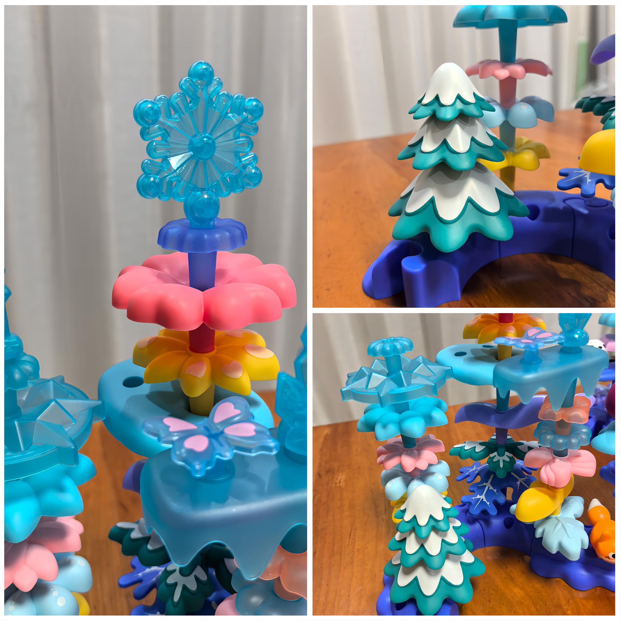 40PC Toddler Stacking Blocks - Winter Snow Garden Toy -4 40PC Toddler Stacking Blocks - Winter Snow Garden Toy -4