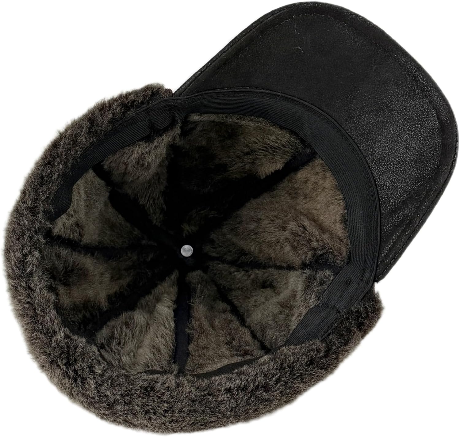 Men’s Shearling Leather Trapper Hat – Aviator Winter Cap with Genuine Sheepskin Ear Flaps Russian Ushanka - Image 2
