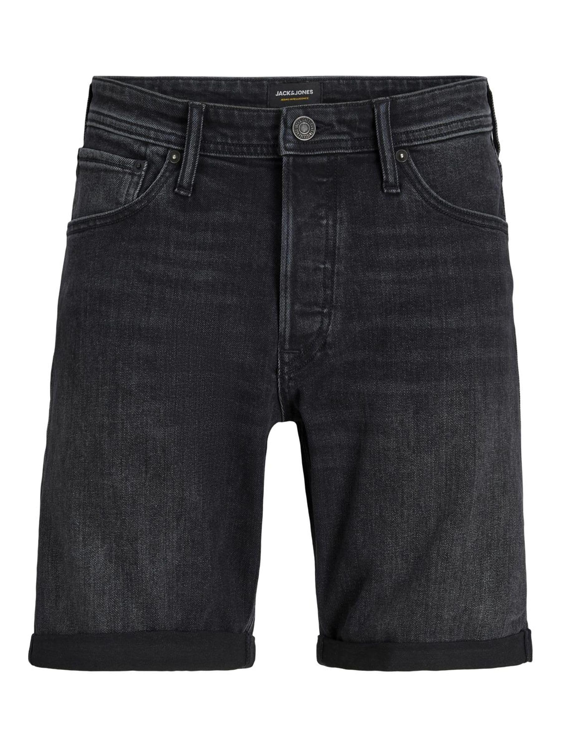 JACK & JONES Mens Shorts Black Denim S