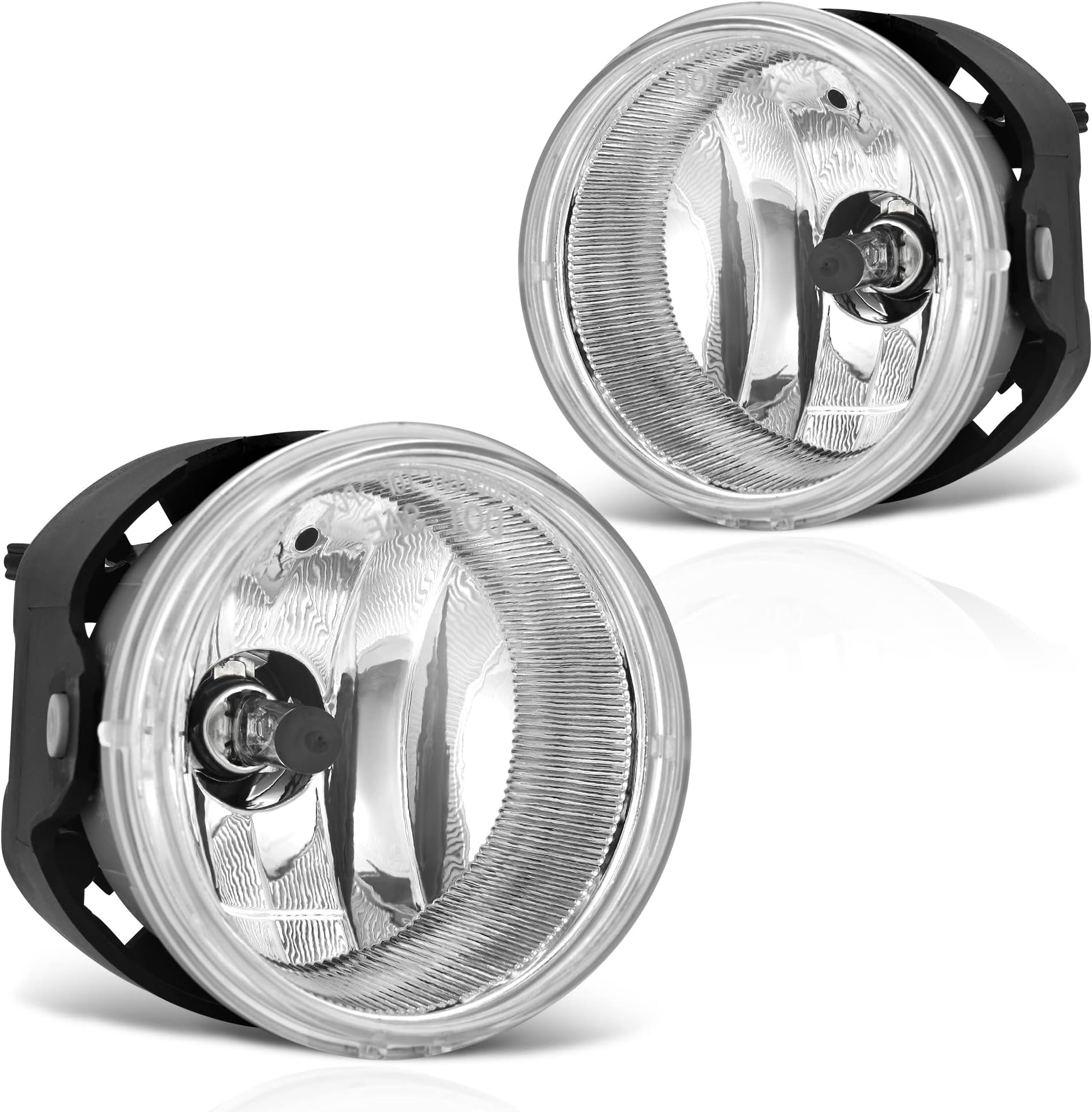 AUTOSAVER88 Fog Lights For Dodge Caravan Charger Challenger Caliber Chrysler Pacifica Sebring Jeep Patriot Compass (OE Style Clear Lens w/Bulbs)