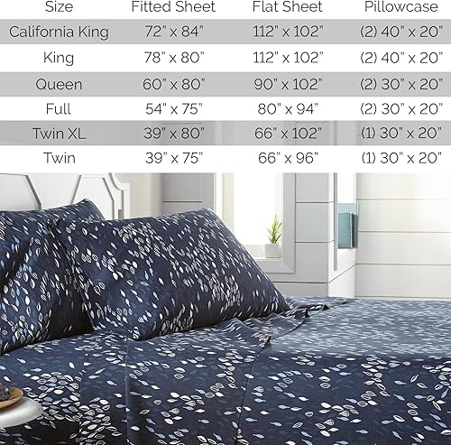 Miniatura 9 de Southshore Fine Living, Inc. - Juego de sábanas estampadas de microfibra, Microfibra, King