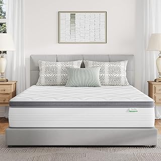 Novilla Queen Mattress, 12 Inch Hybrid Mattress Queen Combine Innersprin...