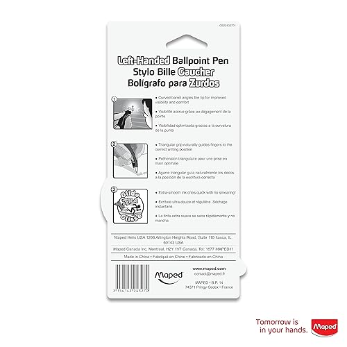 Miniatura 2 de Maped Visio - Bolígrafos para zurdos varios colores los colores pueden variar paquete de 3