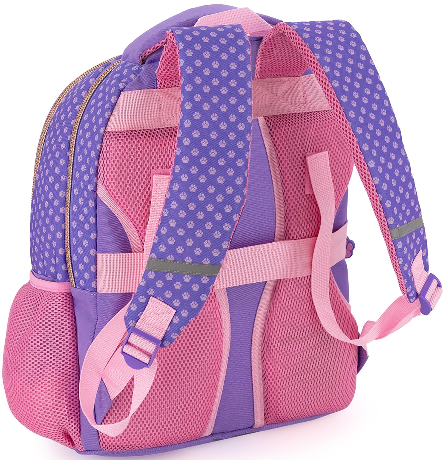 Julian Ross Zaino Scuola Elementare Bambina 43x33x15 cm Barboncino Toy – Multitasche, Schienale Ergonomico, Spallacci Imbottiti, Tasche Porta Borraccia, Grande Capacità e Design Cucciolo