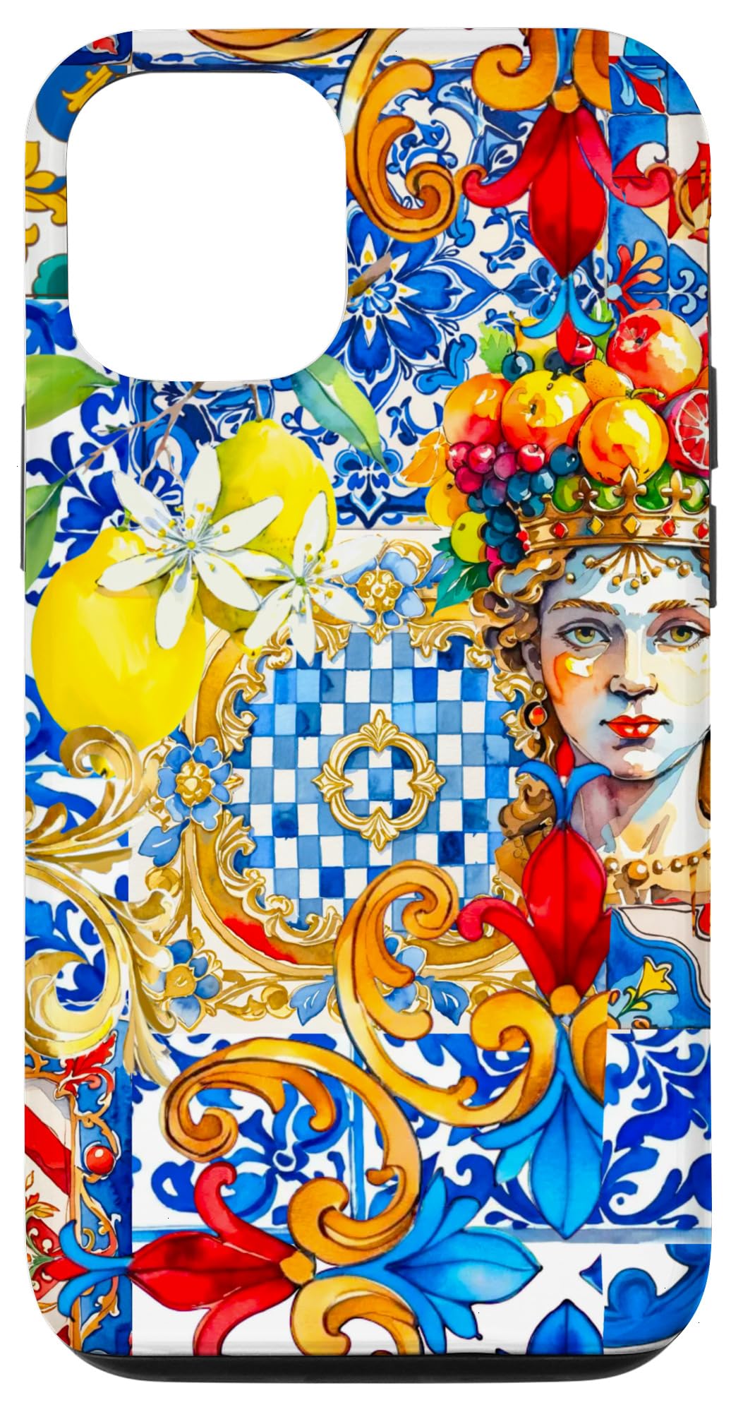 Summer,lemon,Sicily,Sicilian,Moor’s head art Case for iPhone 12/12 Pro