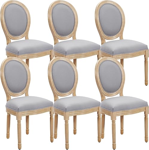 Miniatura 27 de Kiztir Juego de 2 sillas de comedor de ratán, sillas de comedor de estilo francés rústico de mediados de siglo, sillas de comedor de acento estilo