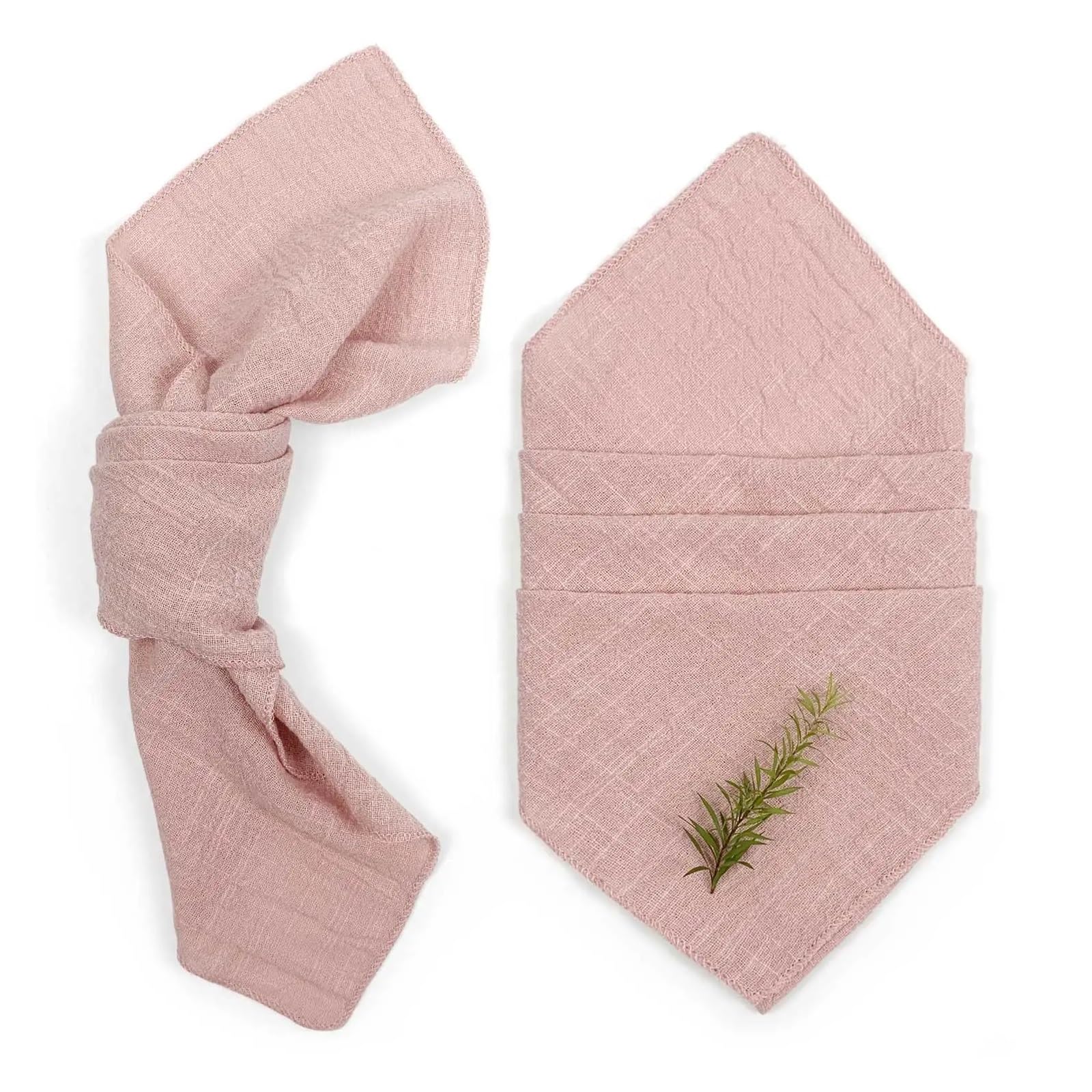 Servilletas, 96 servilletas de Gasa de 30 x 30 cm, Multicolor(Light Pink)