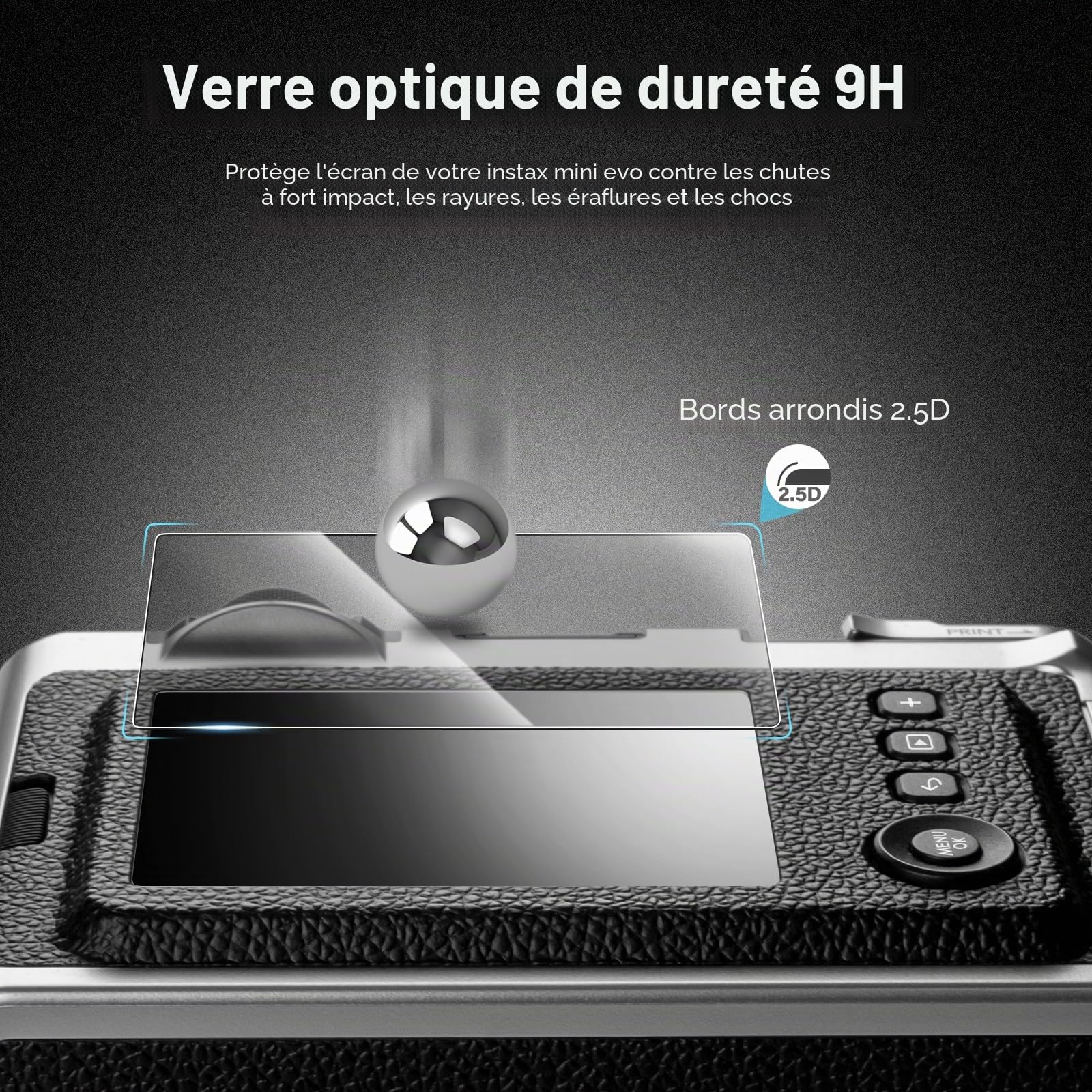 Rieibi Capuchon d'objectif pour Instax Mini Evo, Fuji Mini Accessoires pour Fujifilm Instax Mini Evo Cache d'objectif, Capuchon d'objectif Mini Evo