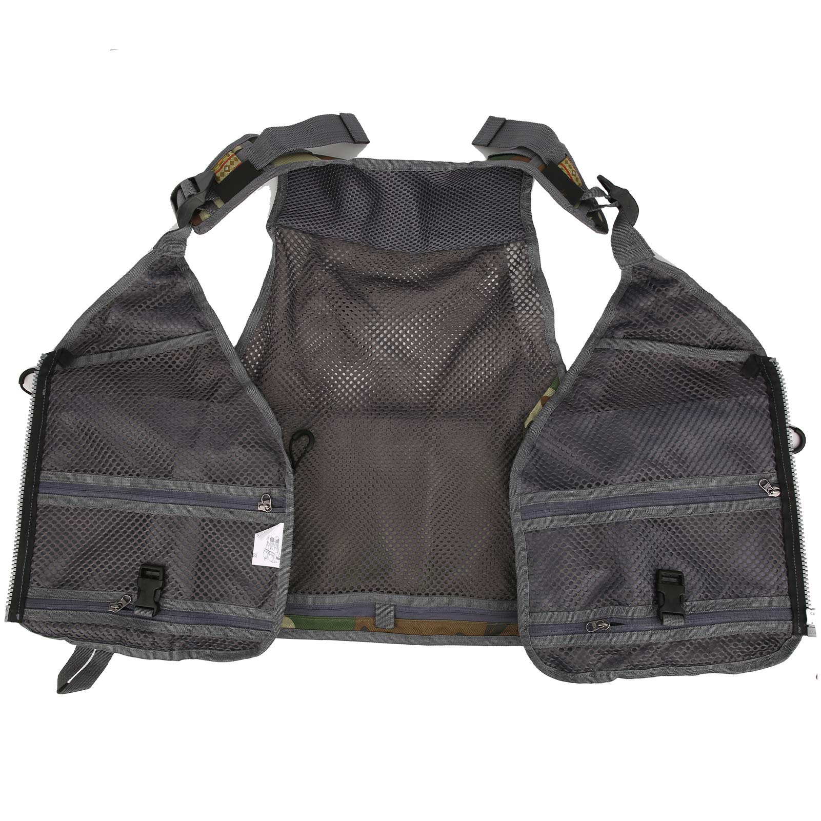 Gilet De Pêche Ausable Homme - 100% Coton Kaki Taille L - Multifonctions