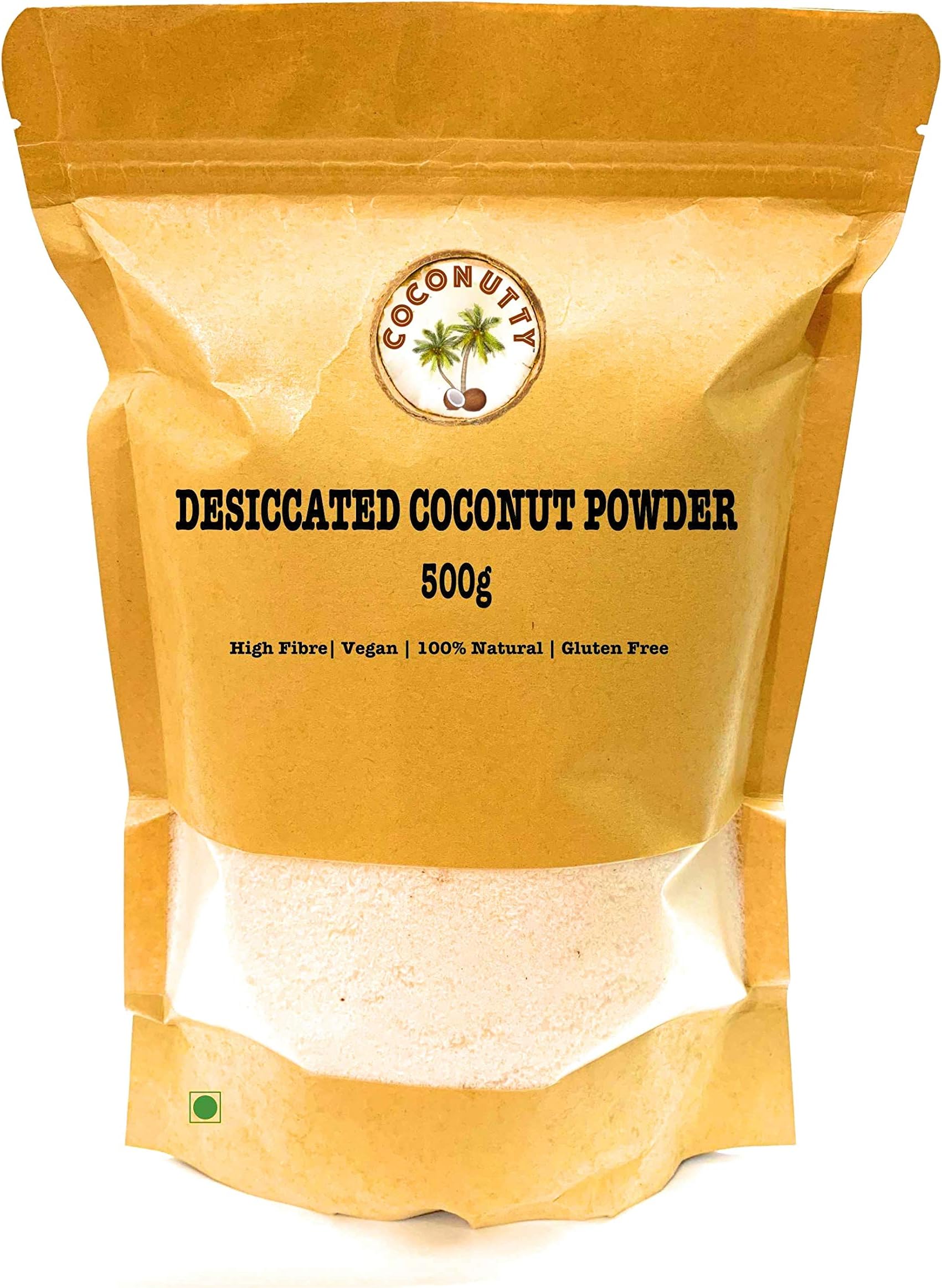 Coconutty Desiccated Coconut Powder - Unsweetened, High Fibre, Vegan and 100% Natural (500G)